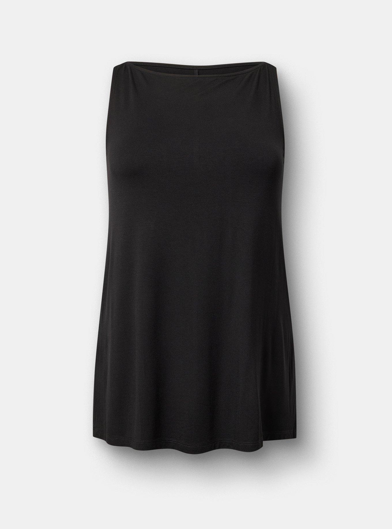 Super Soft Boat Neck Top, DEEP BLACK, hi-res