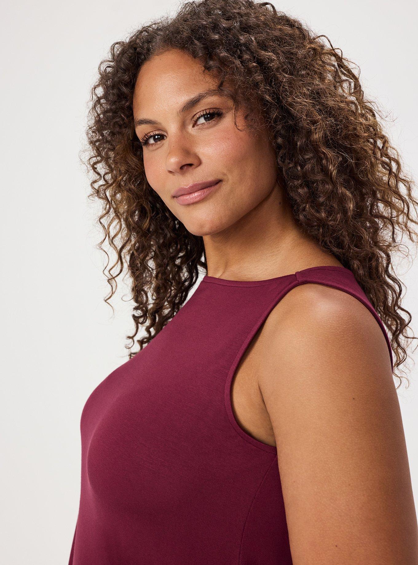 Super Soft Boat Neck Top, MAROON BANNER, alternate