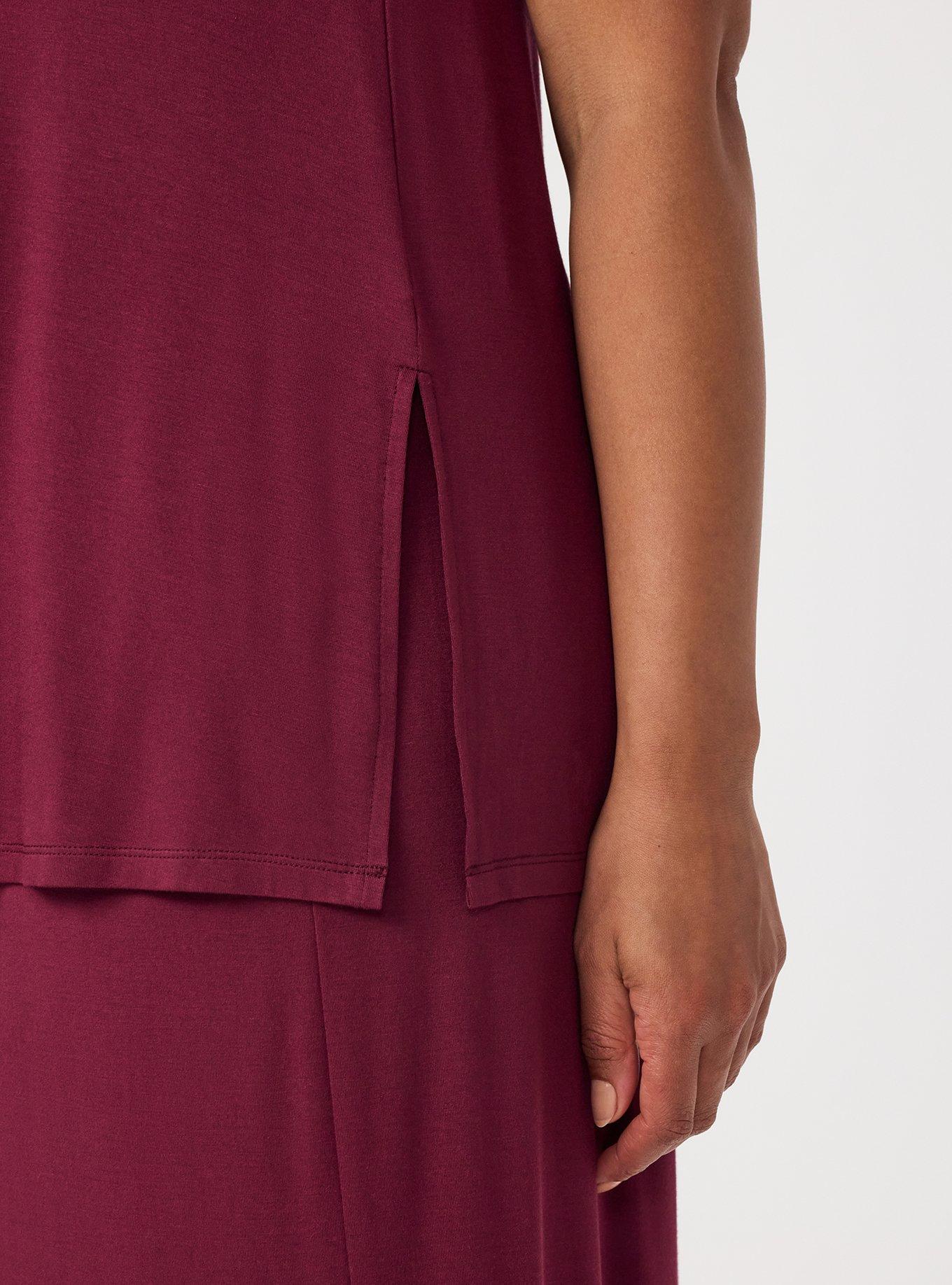 Super Soft Boat Neck Top, MAROON BANNER, alternate