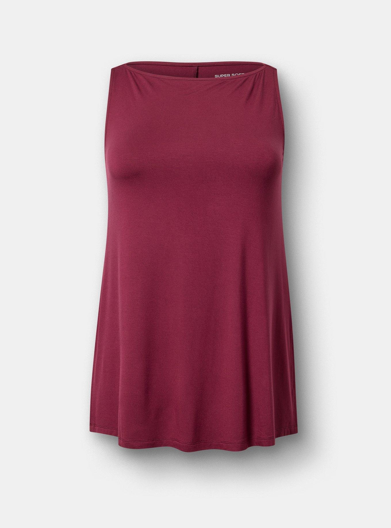 Super Soft Boat Neck Top, MAROON BANNER, flat