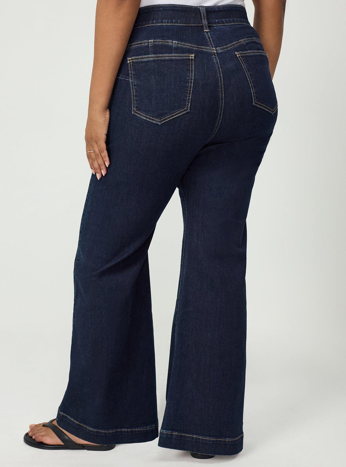 Plus Size Bombshell Super Flare High-Rise Jean, RINSE, alternate