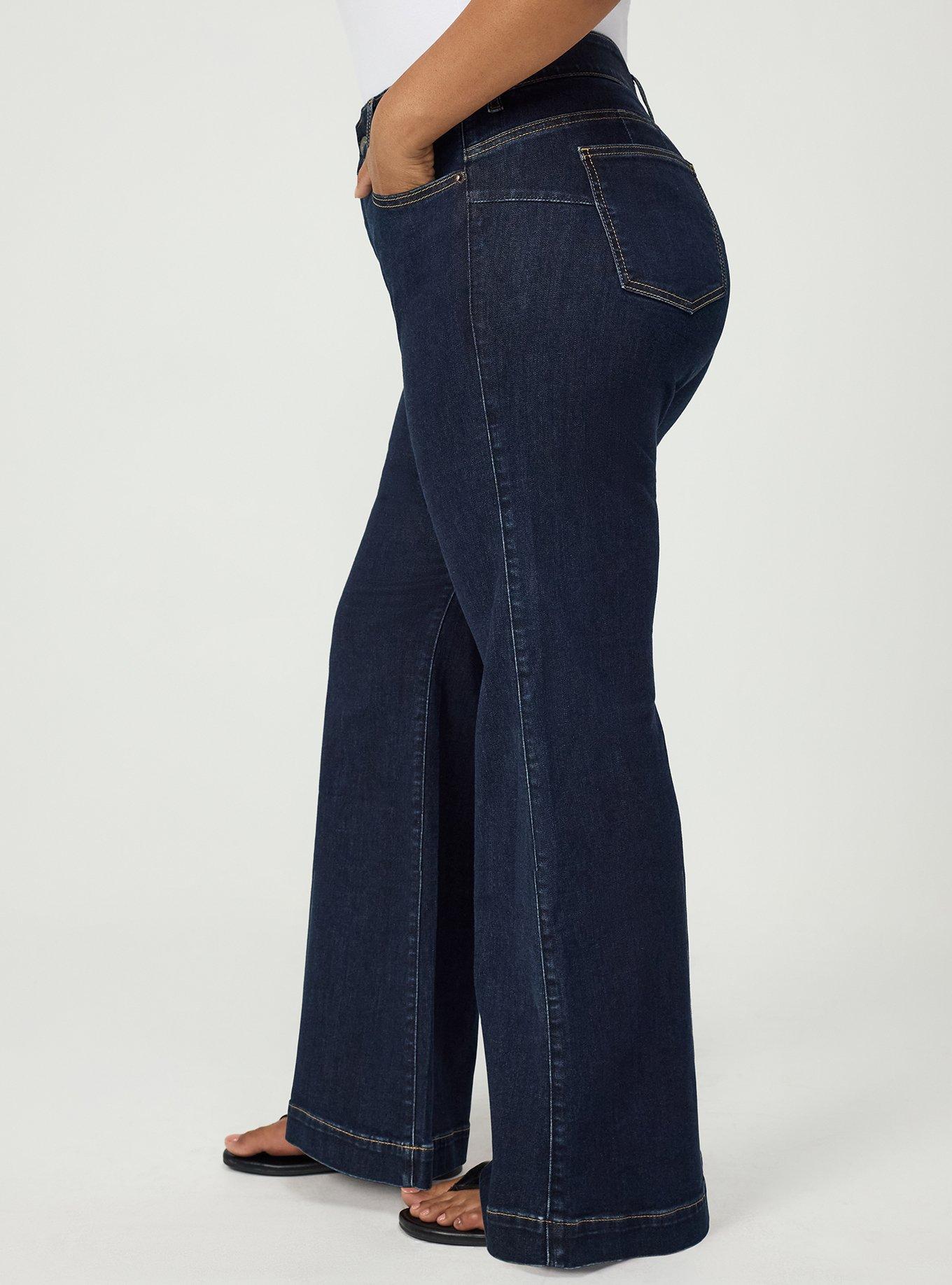 Plus Size Bombshell Super Flare High-Rise Jean, RINSE, alternate