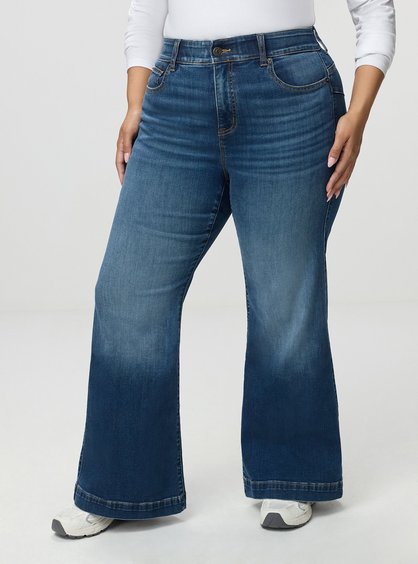 Bombshell High-Rise Super Flare Jean, STELLIUM, alternate