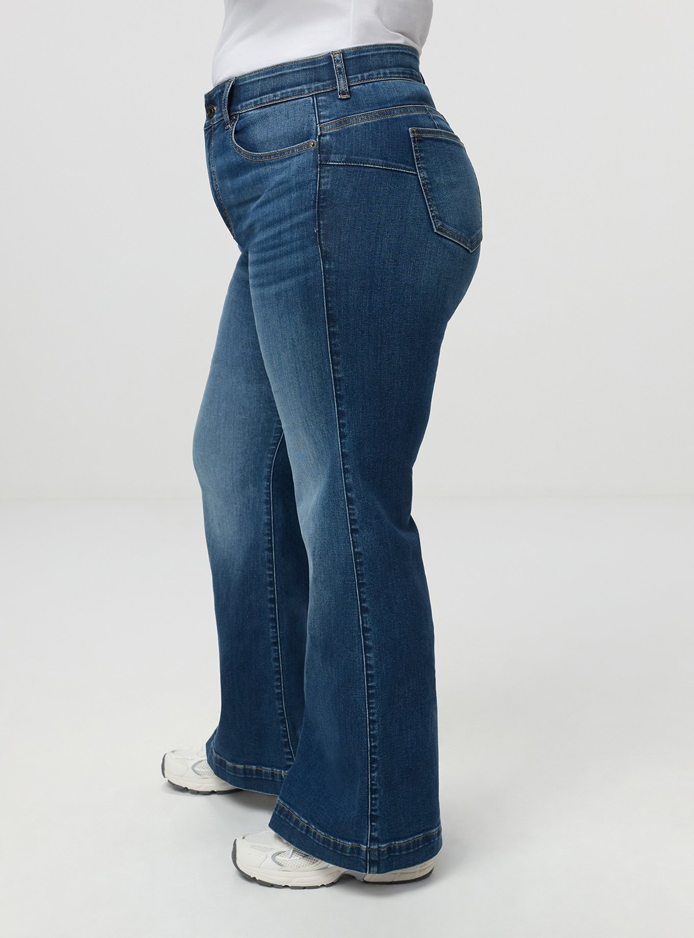 Bombshell High-Rise Super Flare Jean, STELLIUM, alternate