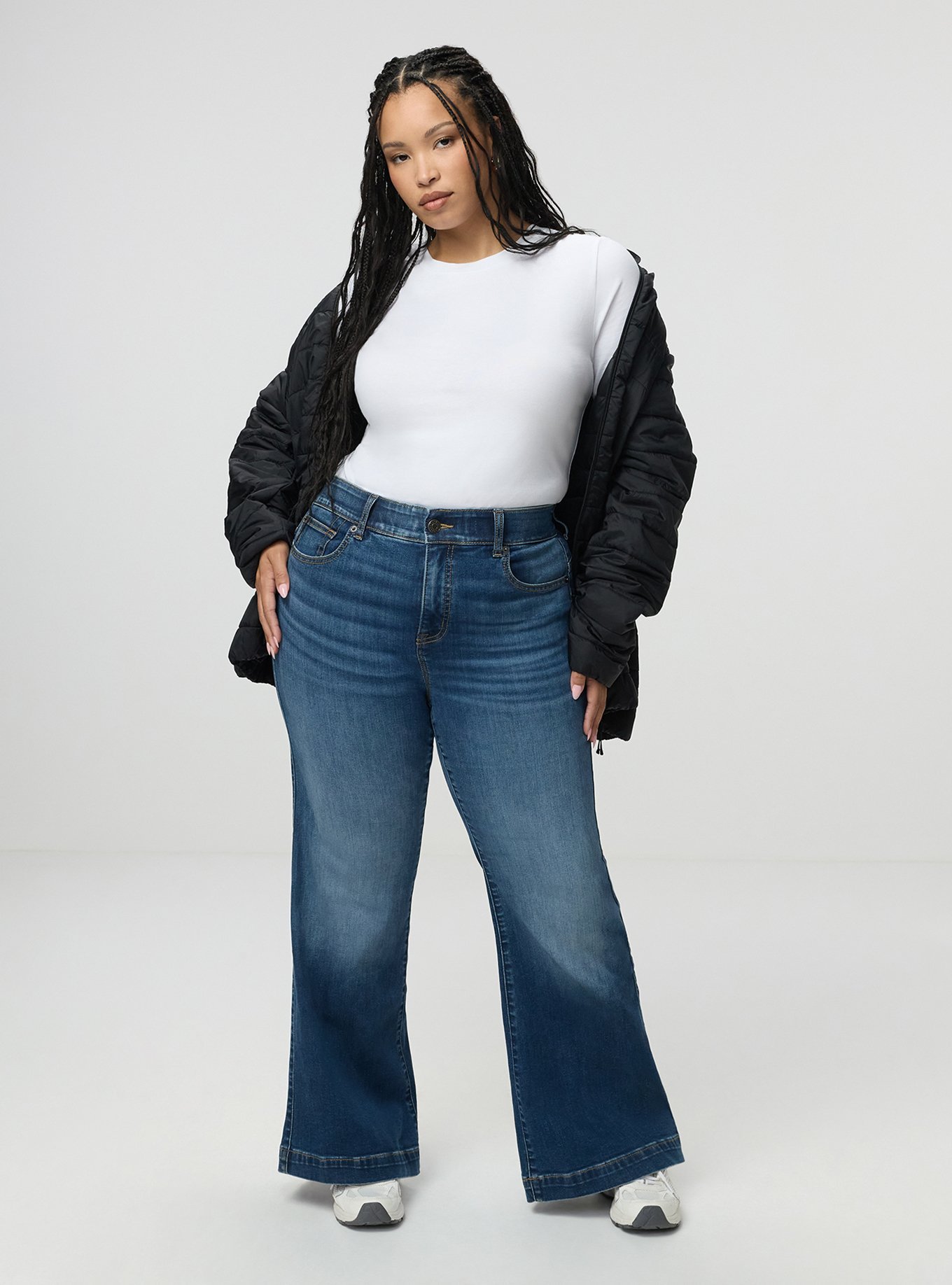 Bombshell High-Rise Super Flare Jean, STELLIUM, hi-res