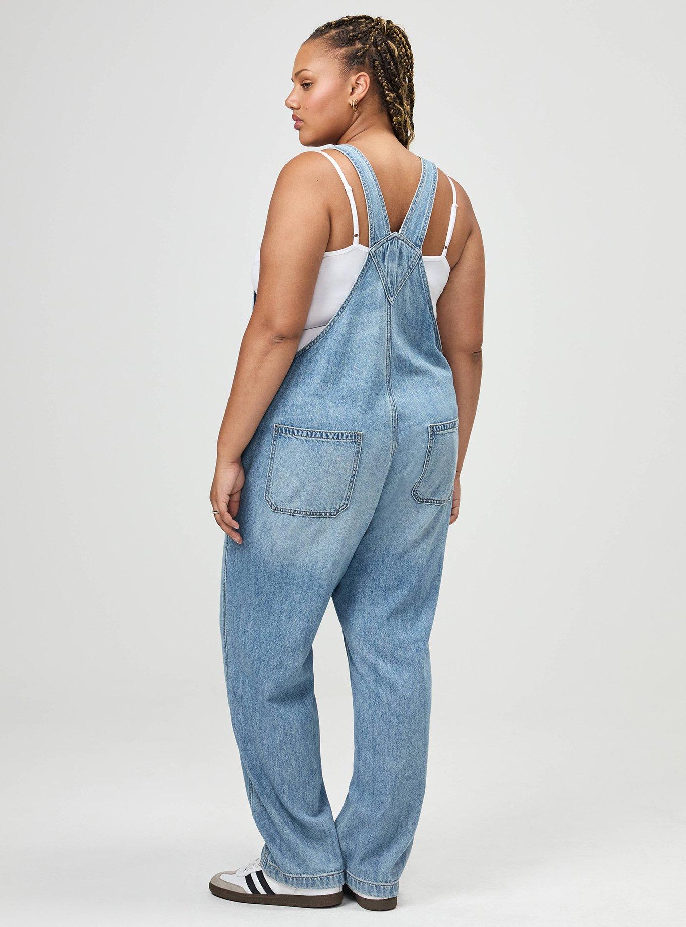 Loose Straight Leg Overall, MEDIUM WASH, alternate