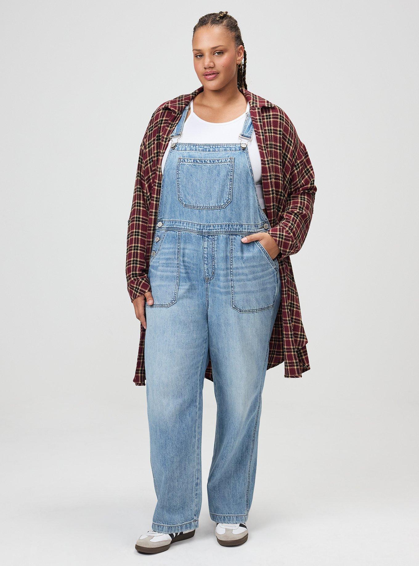 Loose Straight Leg Overall, MEDIUM WASH, alternate