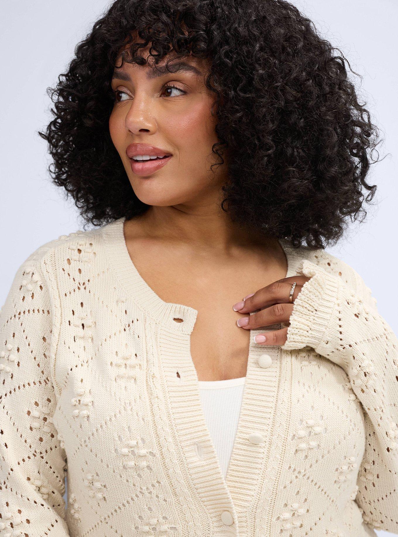 Belle Isle Ruffle Sleeve Cardigan, WHITE SWAN, alternate