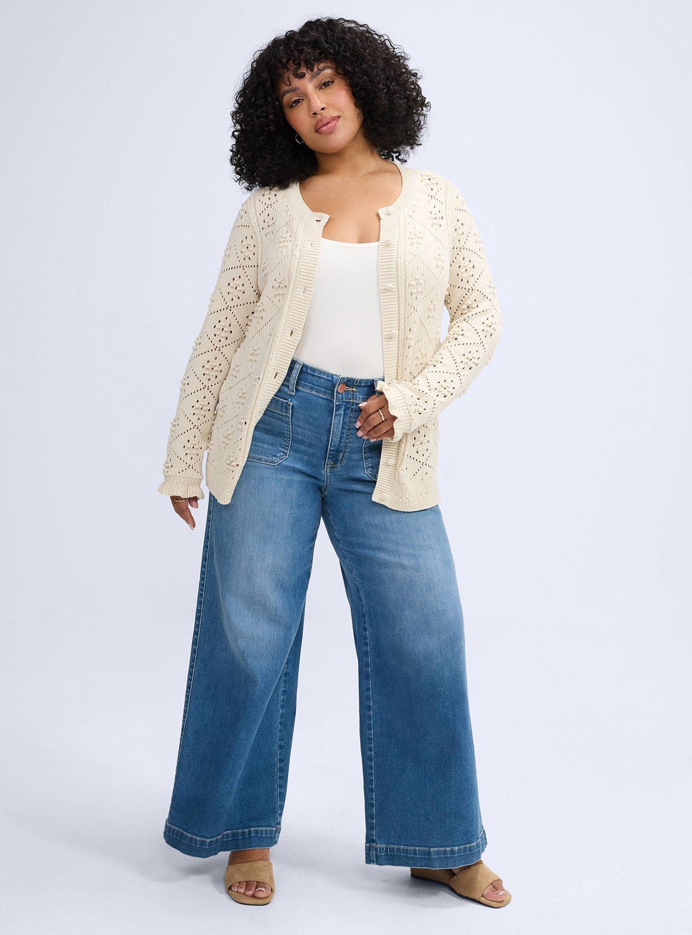 Belle Isle Ruffle Sleeve Cardigan, WHITE SWAN, alternate