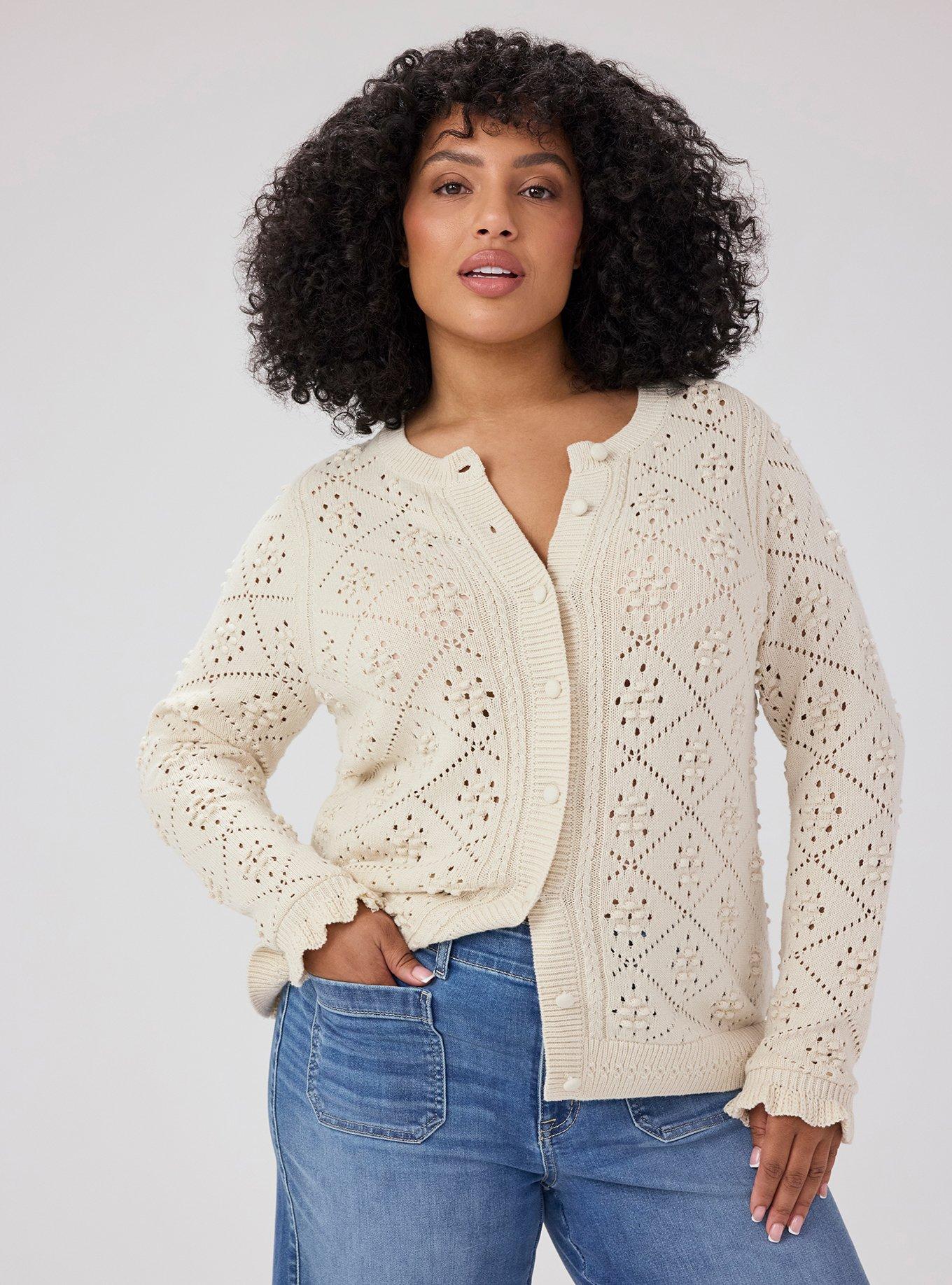 Plus Size - Belle Isle Ruffle Sleeve Cardigan - Torrid