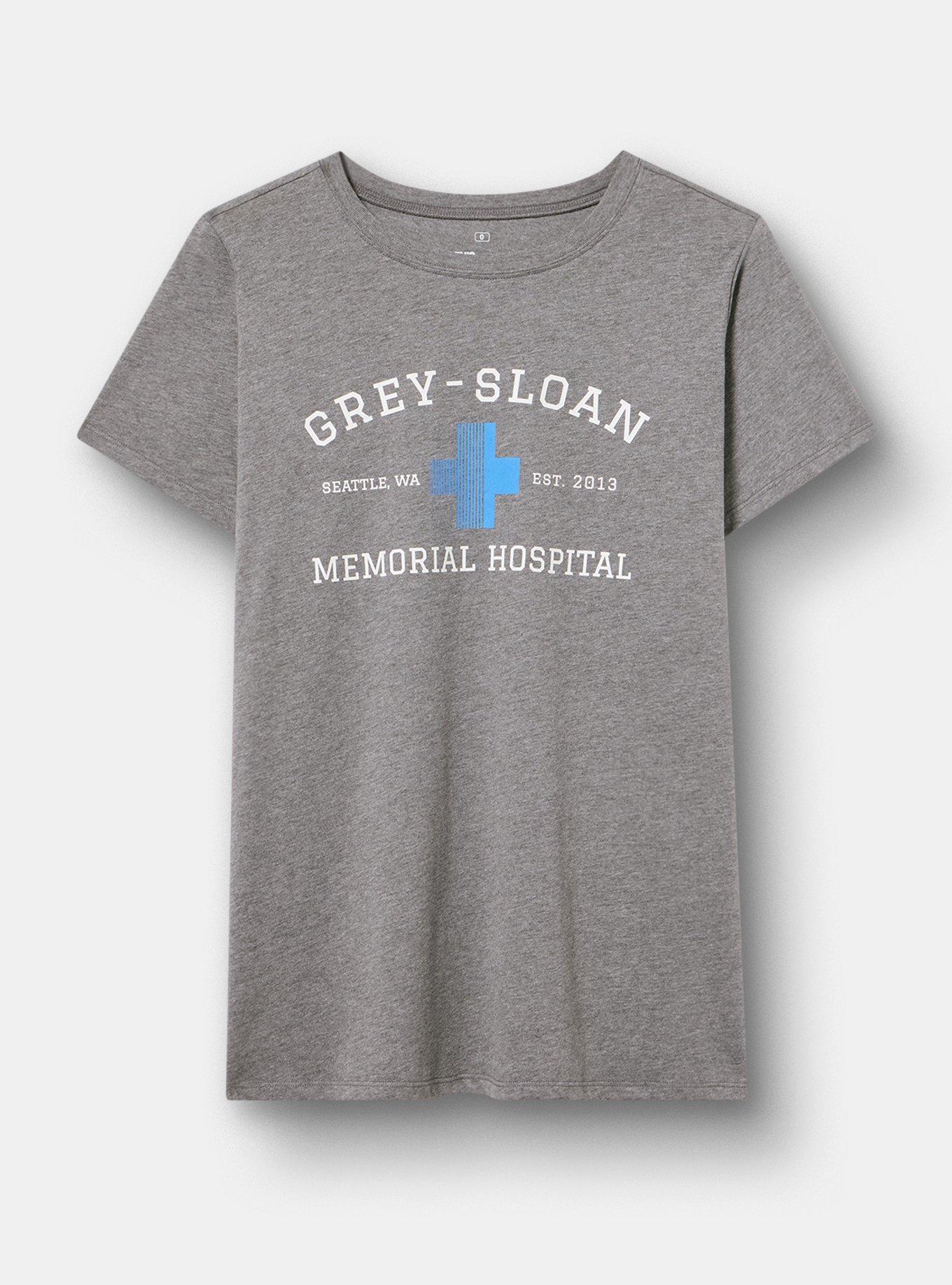 Grey's Anatomy Classic Cotton Crew Tee, MEDIUM HEATHER GREY, hi-res