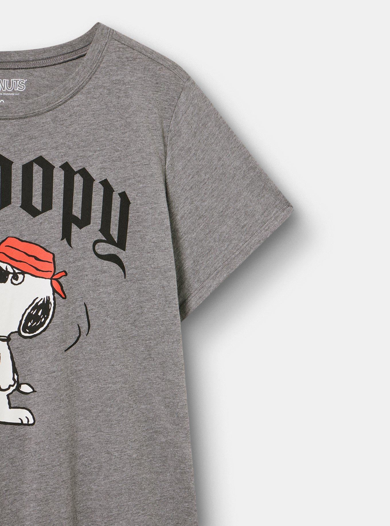 Peanuts Snoopy Pirate Classic Cotton Crew Tee, MEDIUM HEATHER GREY, alternate