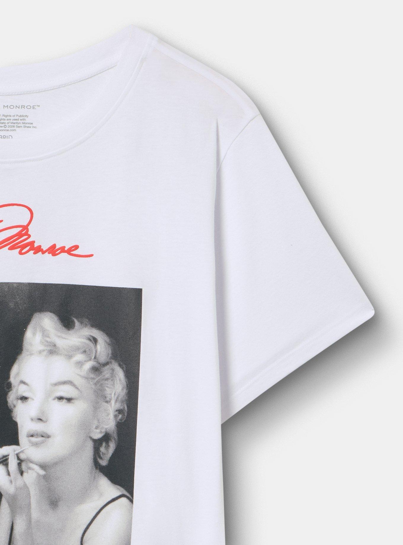 Marilyn Monroe Classic Cotton Crew Tee, BRIGHT WHITE, alternate
