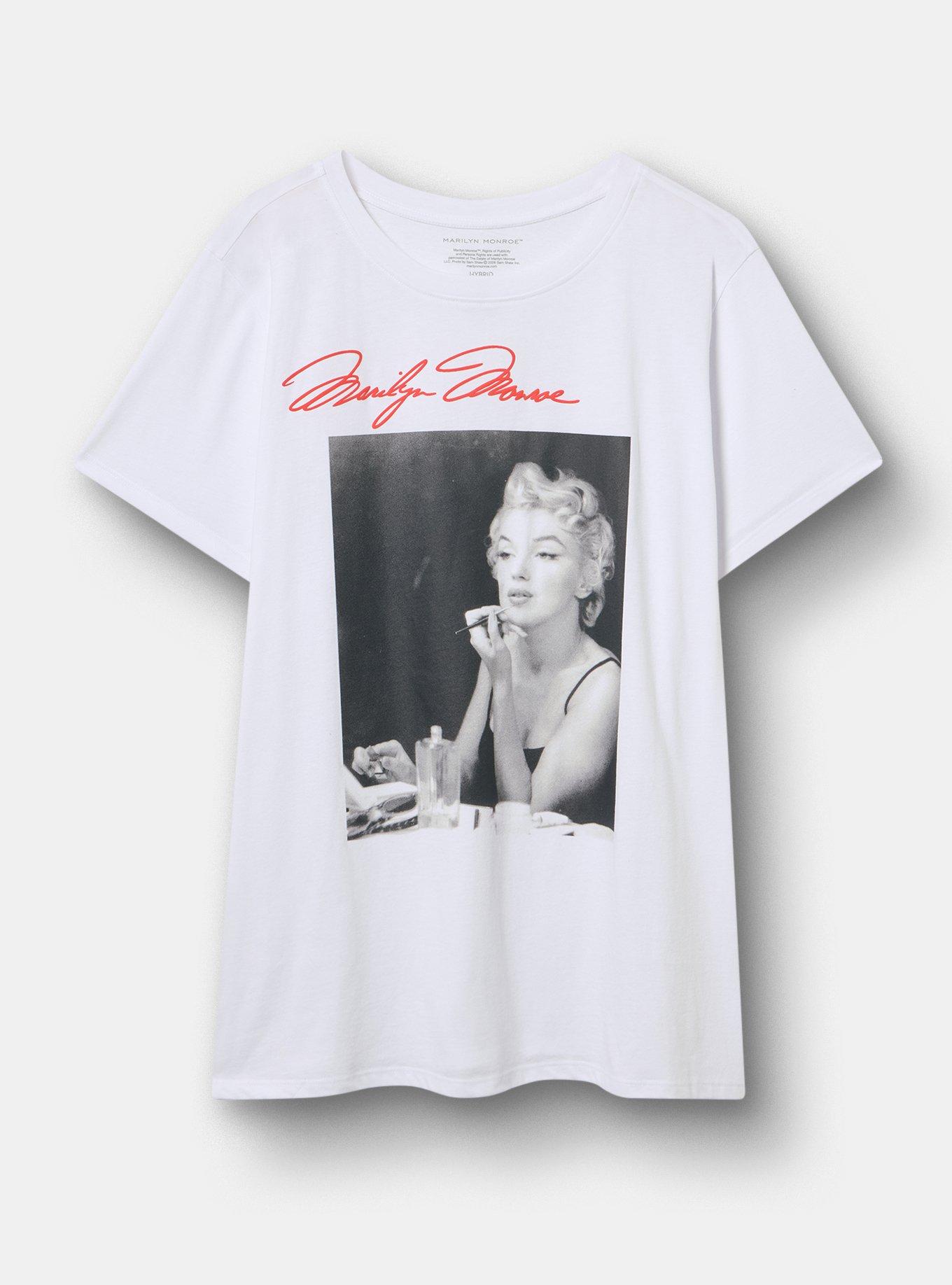 Marilyn Monroe Classic Cotton Crew Tee, BRIGHT WHITE, hi-res