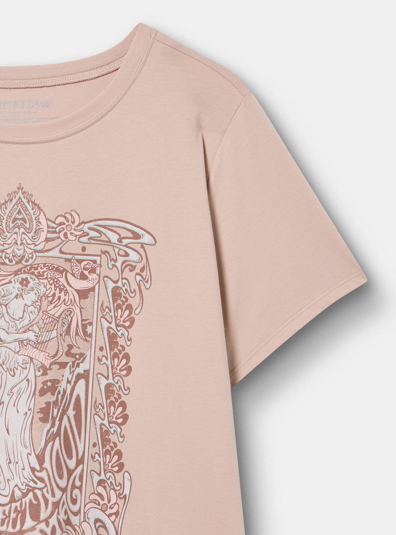 Plus Size Fleetwood Mac Classic Cotton Crew Tee, MUSHROOM, alternate
