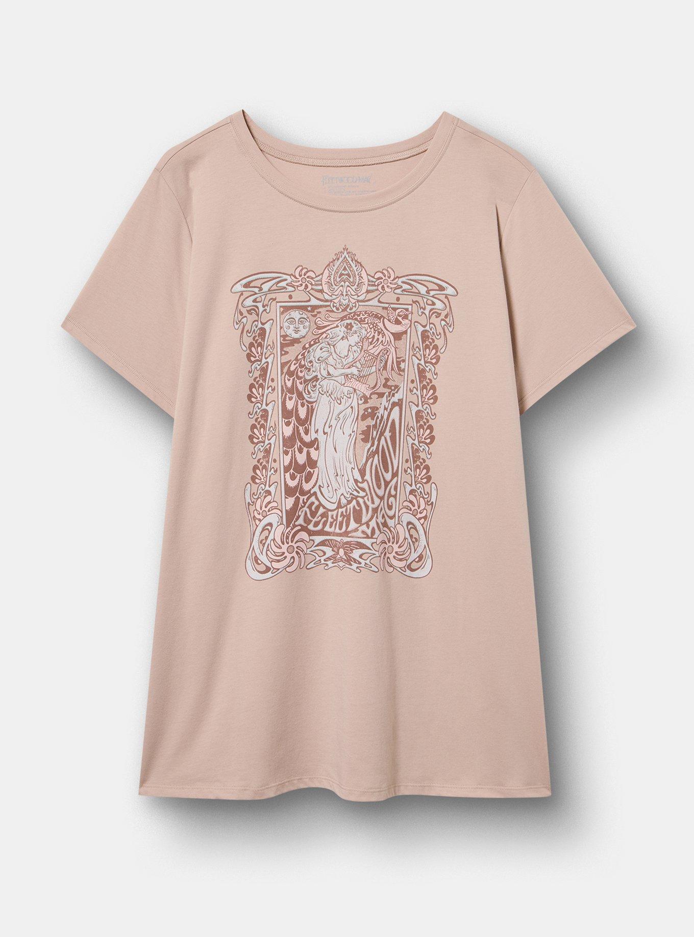 Plus Size Fleetwood Mac Classic Cotton Crew Tee, MUSHROOM, hi-res