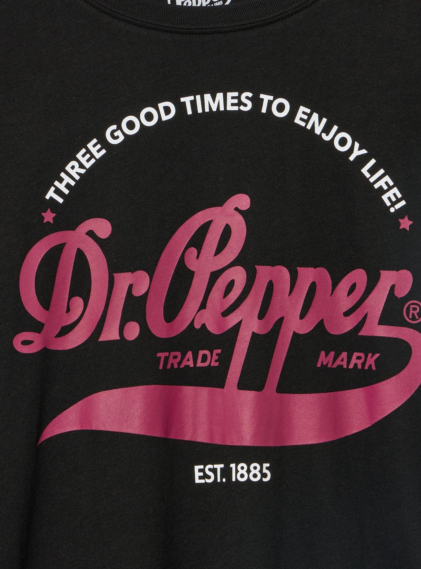 Dr. Pepper Classic Cotton Crew Tee, DR PEPPER TRADEMARK DEEP BLACK, alternate