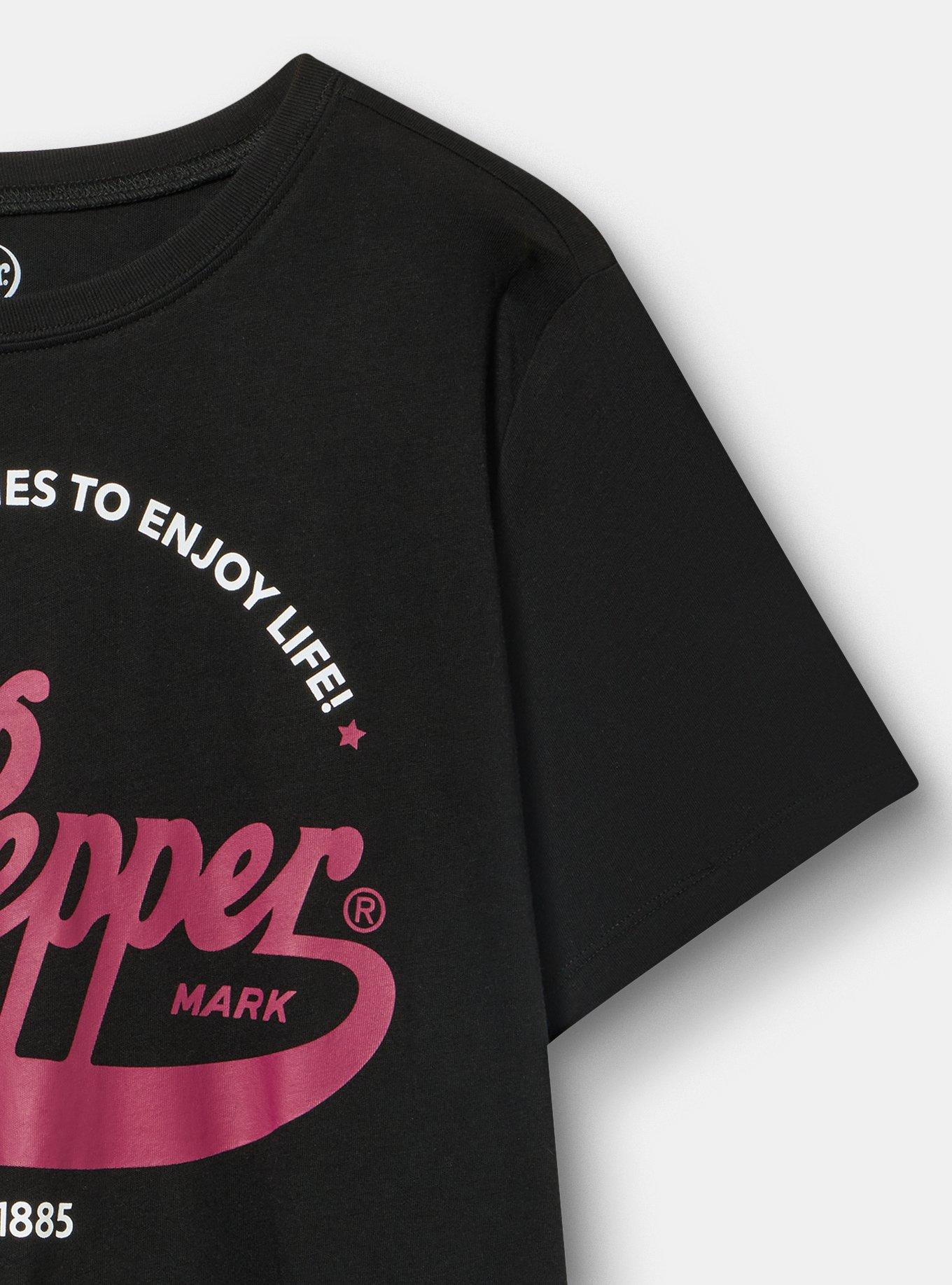 Dr. Pepper Classic Cotton Crew Tee, DR PEPPER TRADEMARK DEEP BLACK, alternate
