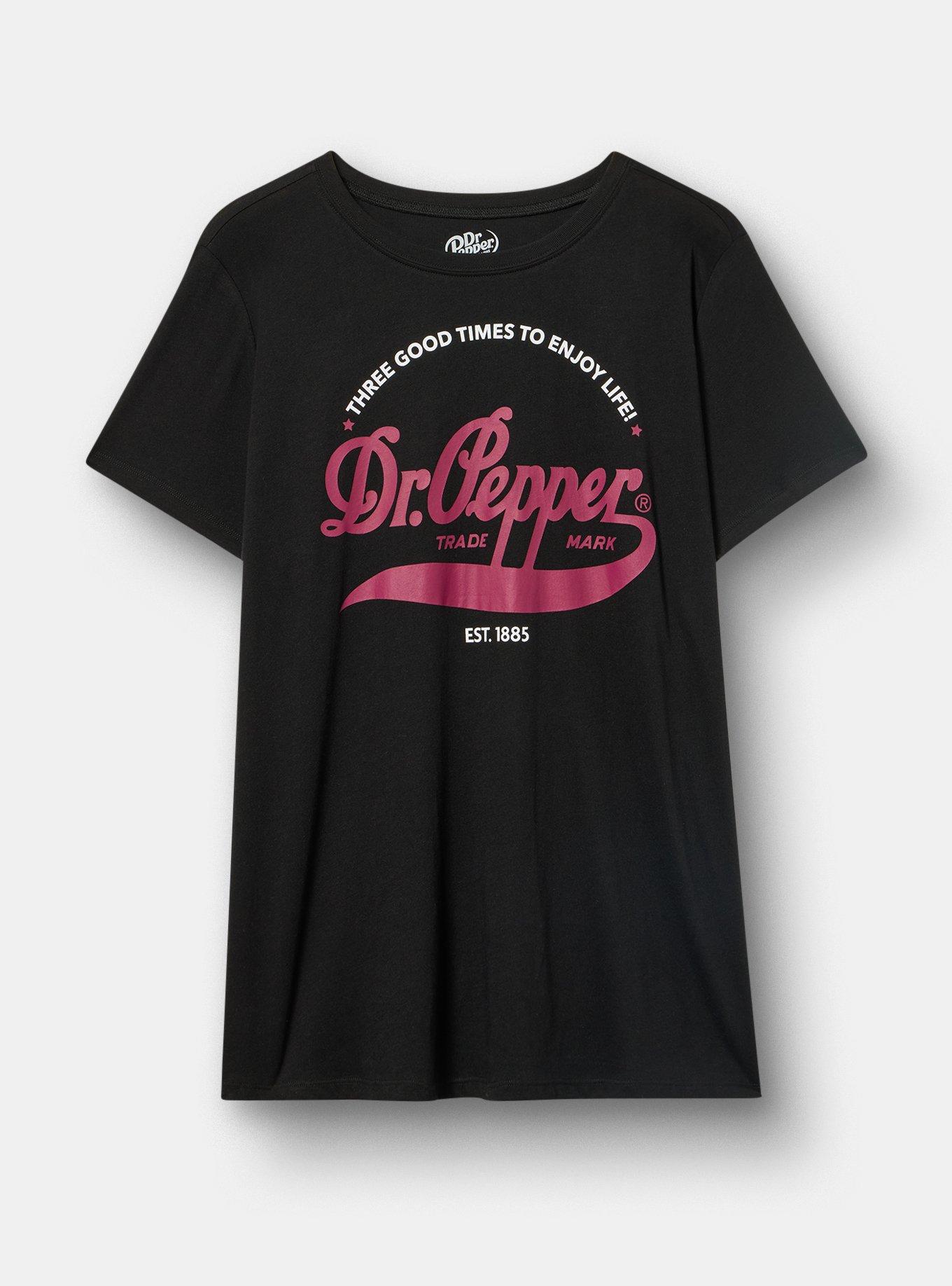Dr. Pepper Classic Cotton Crew Tee, DR PEPPER TRADEMARK DEEP BLACK, hi-res