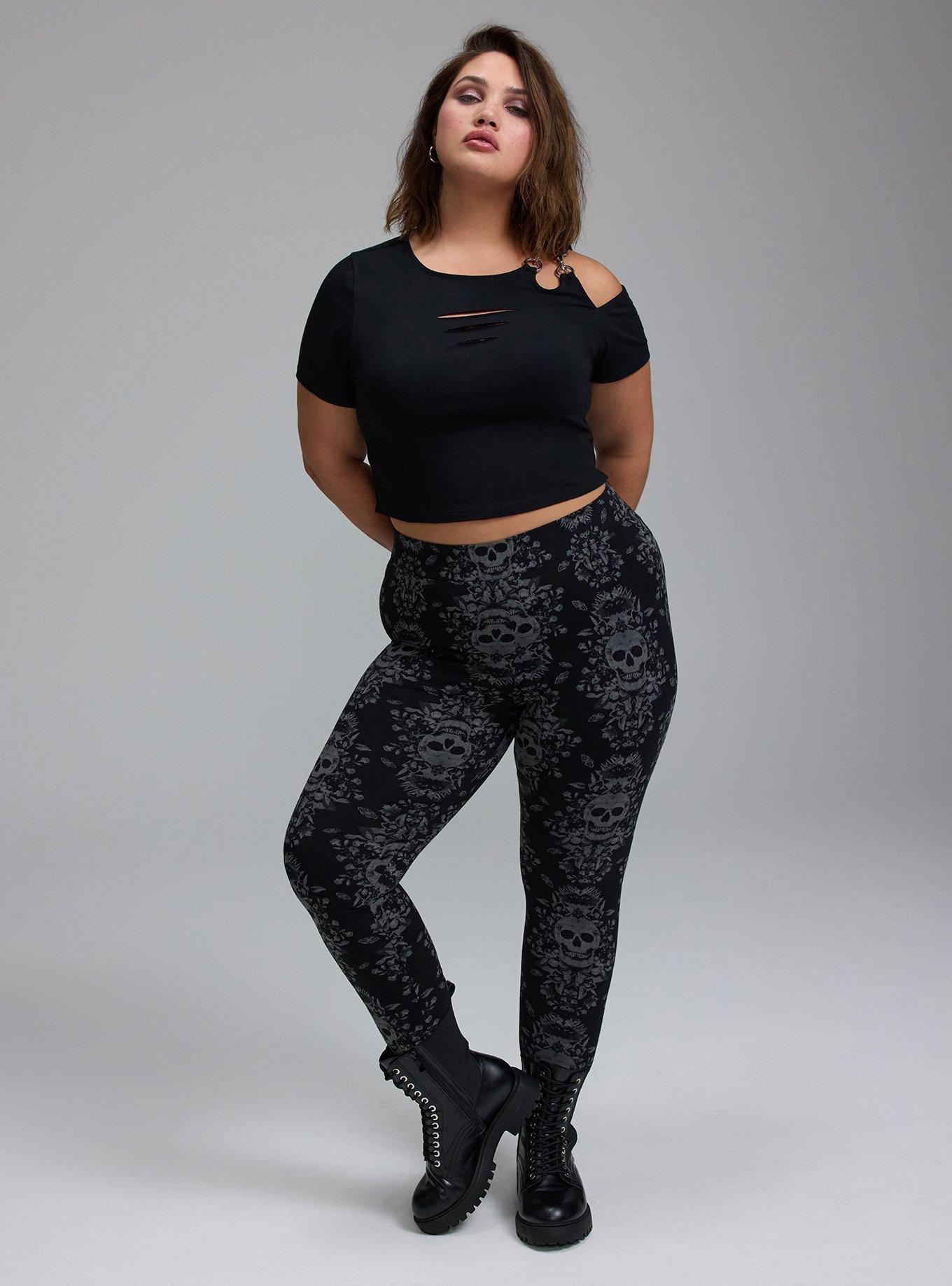 Plus Size - Nightfall Slash Crop Tee with Clasps - Torrid