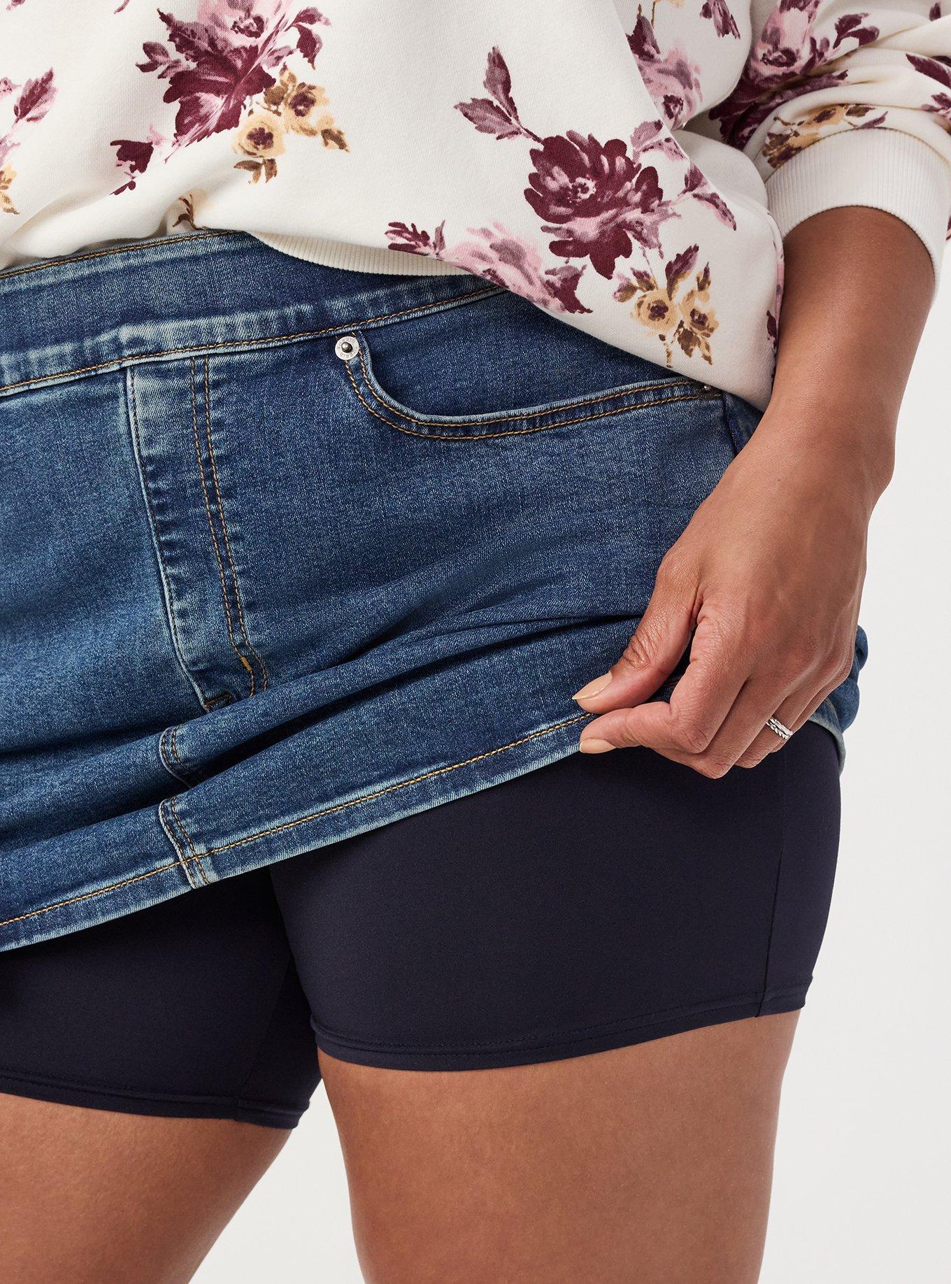 Bombshell High-Rise Denim Skort, EUROPA, alternate