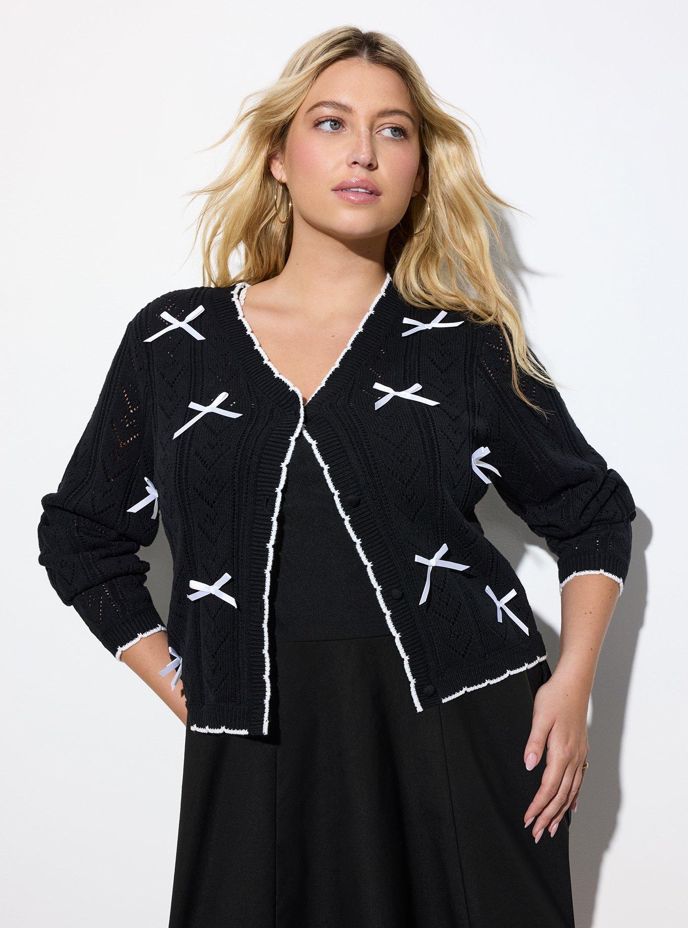 Plus Size - LoveSick Bow Cardigan - Torrid