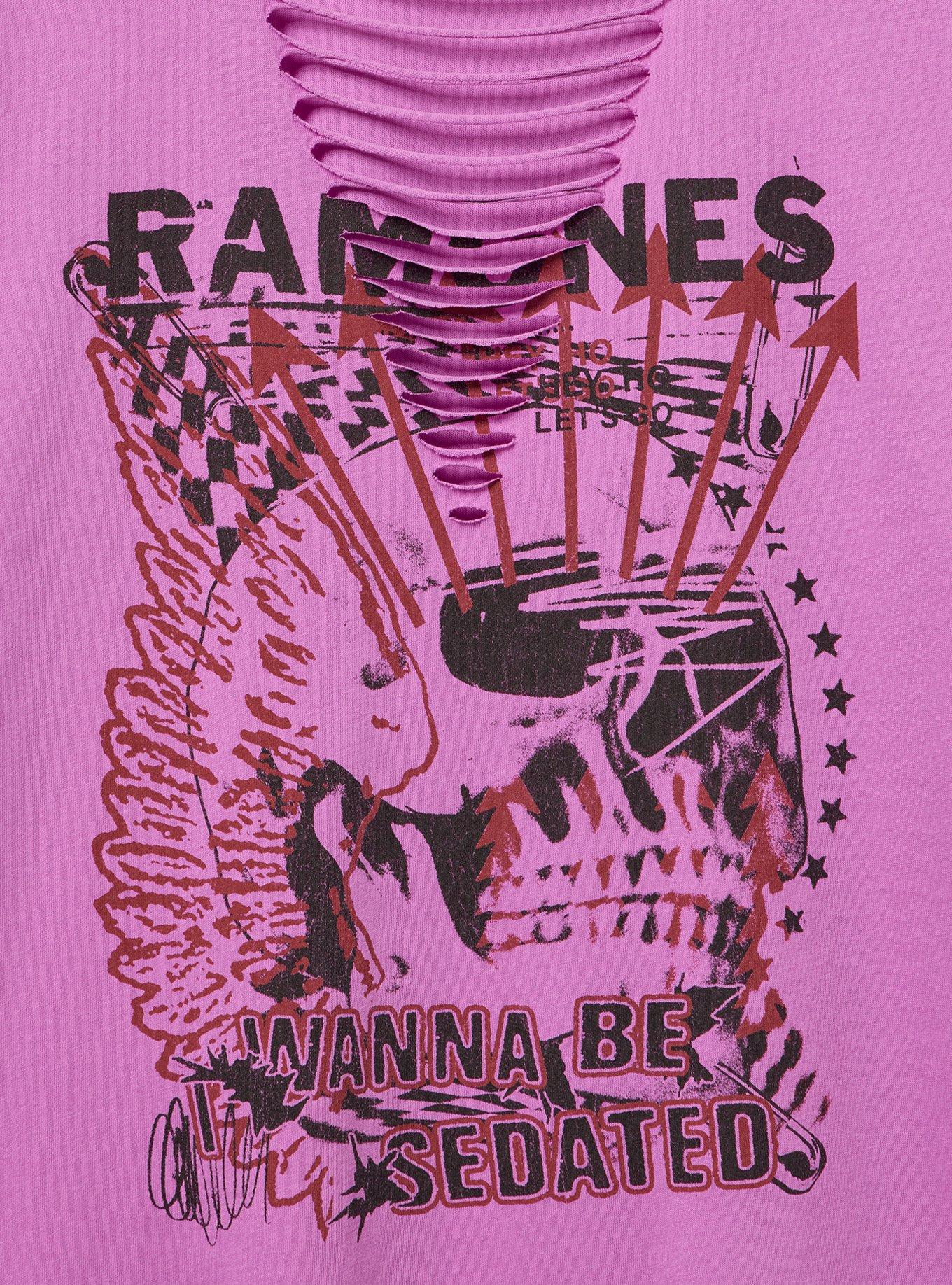 Ramones Classic Cotton Slash Front Tee, LIATRIS, alternate