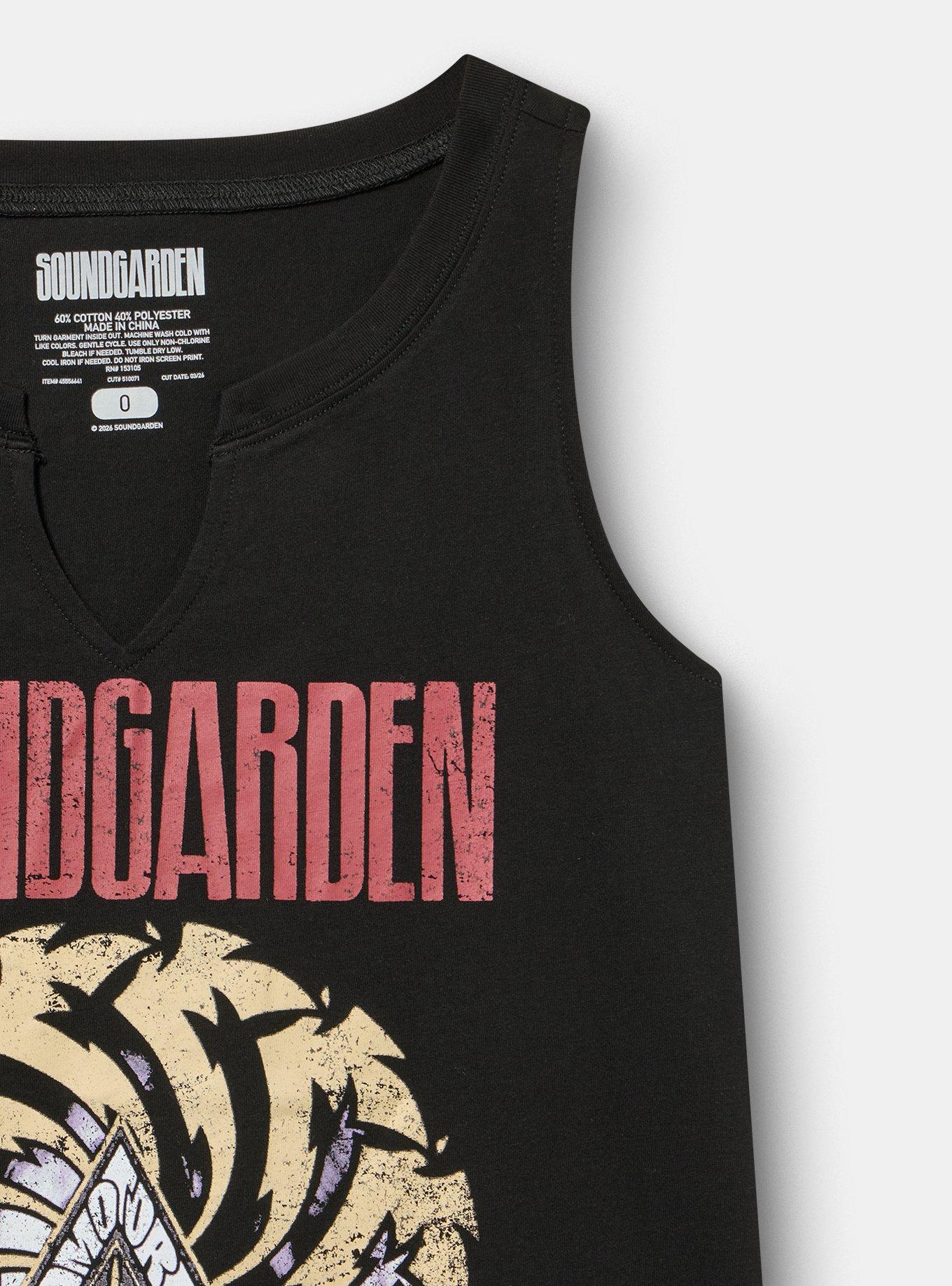 Soundgarden Classic Cotton Notch Neck Tank, DEEP BLACK, alternate