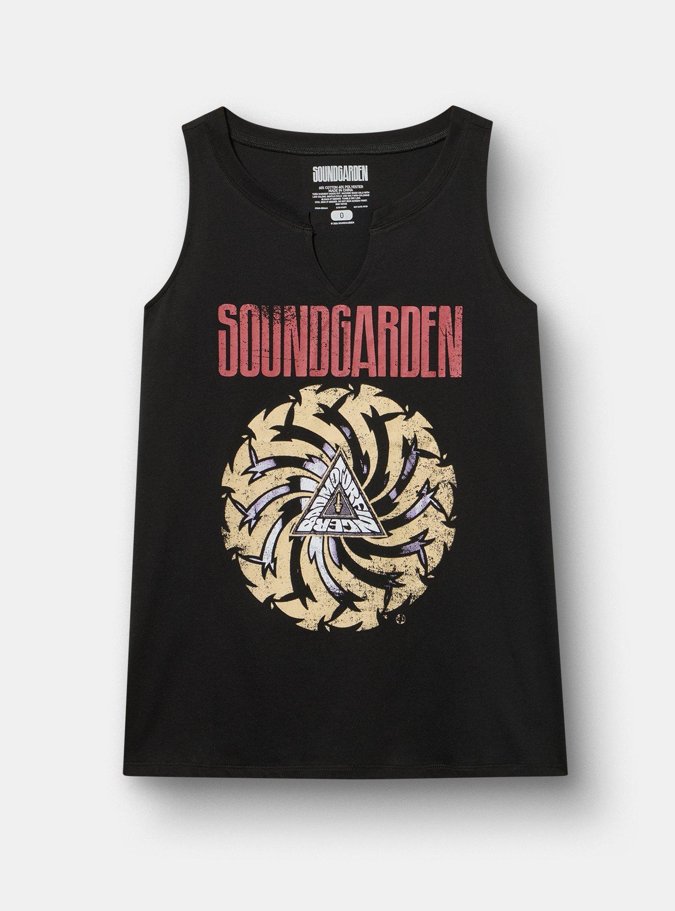 Soundgarden Classic Cotton Notch Neck Tank, DEEP BLACK, hi-res