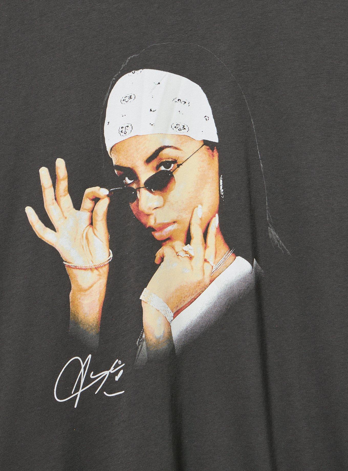 Aaliyah Classic Cotton Crew Tee, VINTAGE BLACK, alternate
