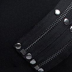 Nightfall Drop Waist Zipper Mini Dress, DEEP BLACK, swatch