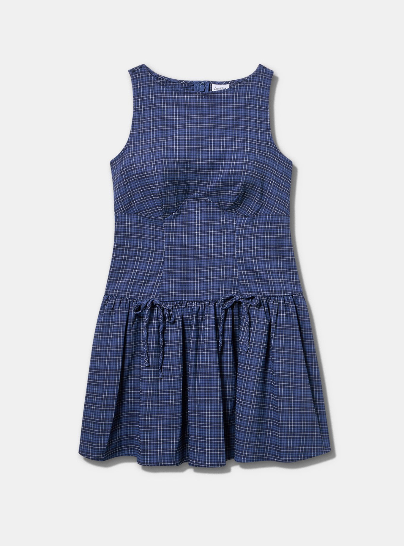 Plus Size - LoveSick Drop Waist Bow Detail Mini Dress