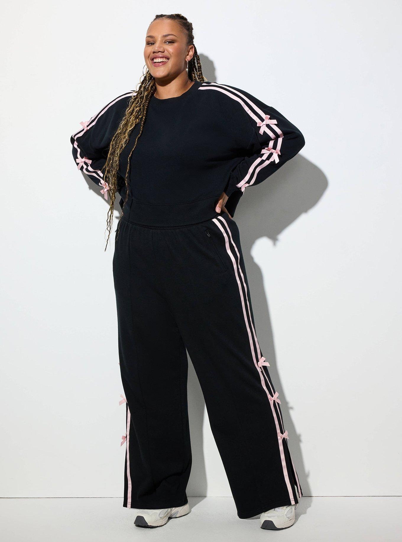 LoveSick Cropped Bow Sweatshirt, DEEP BLACK, alternate