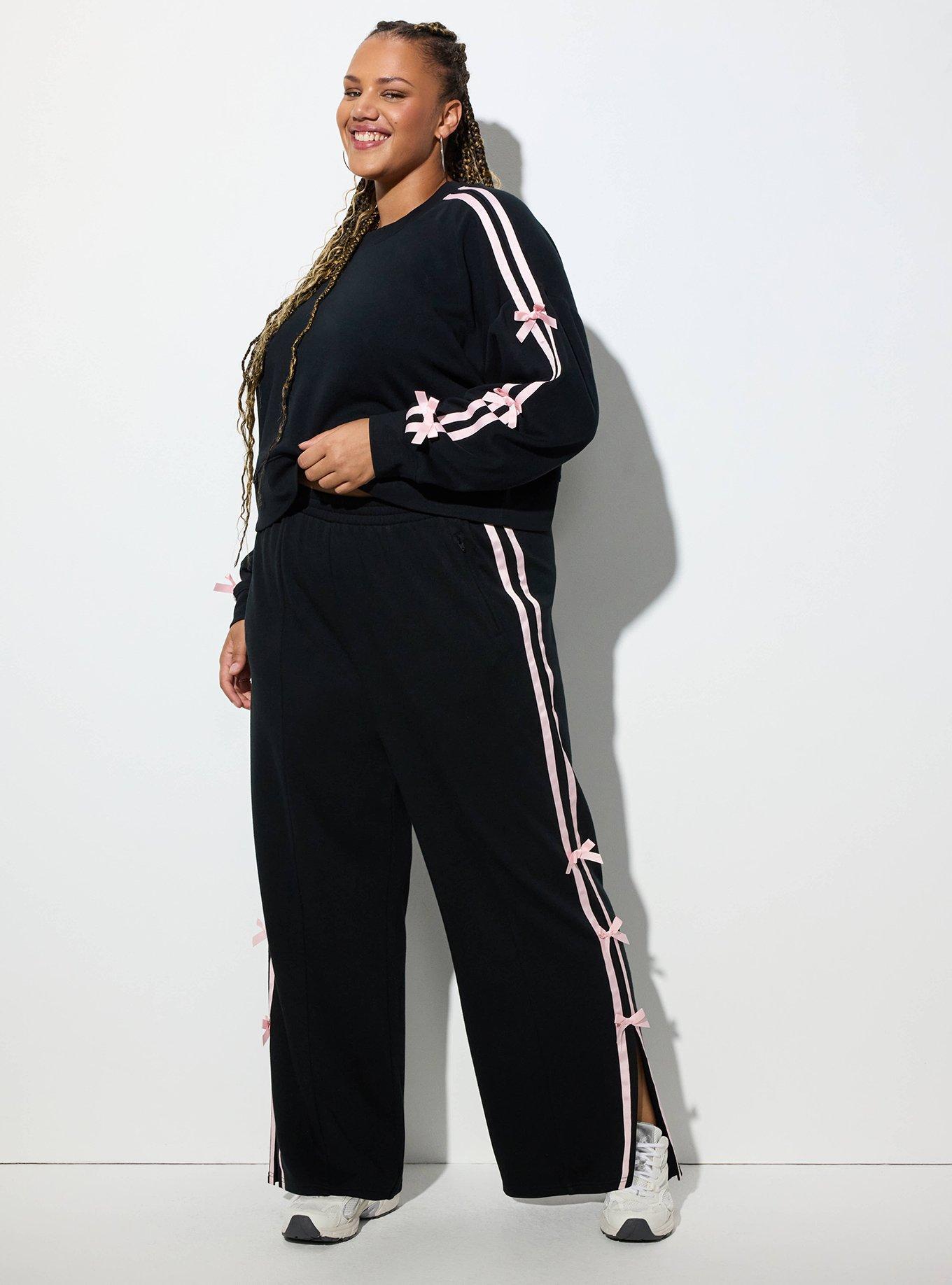LoveSick Cropped Bow Sweatshirt, DEEP BLACK, alternate