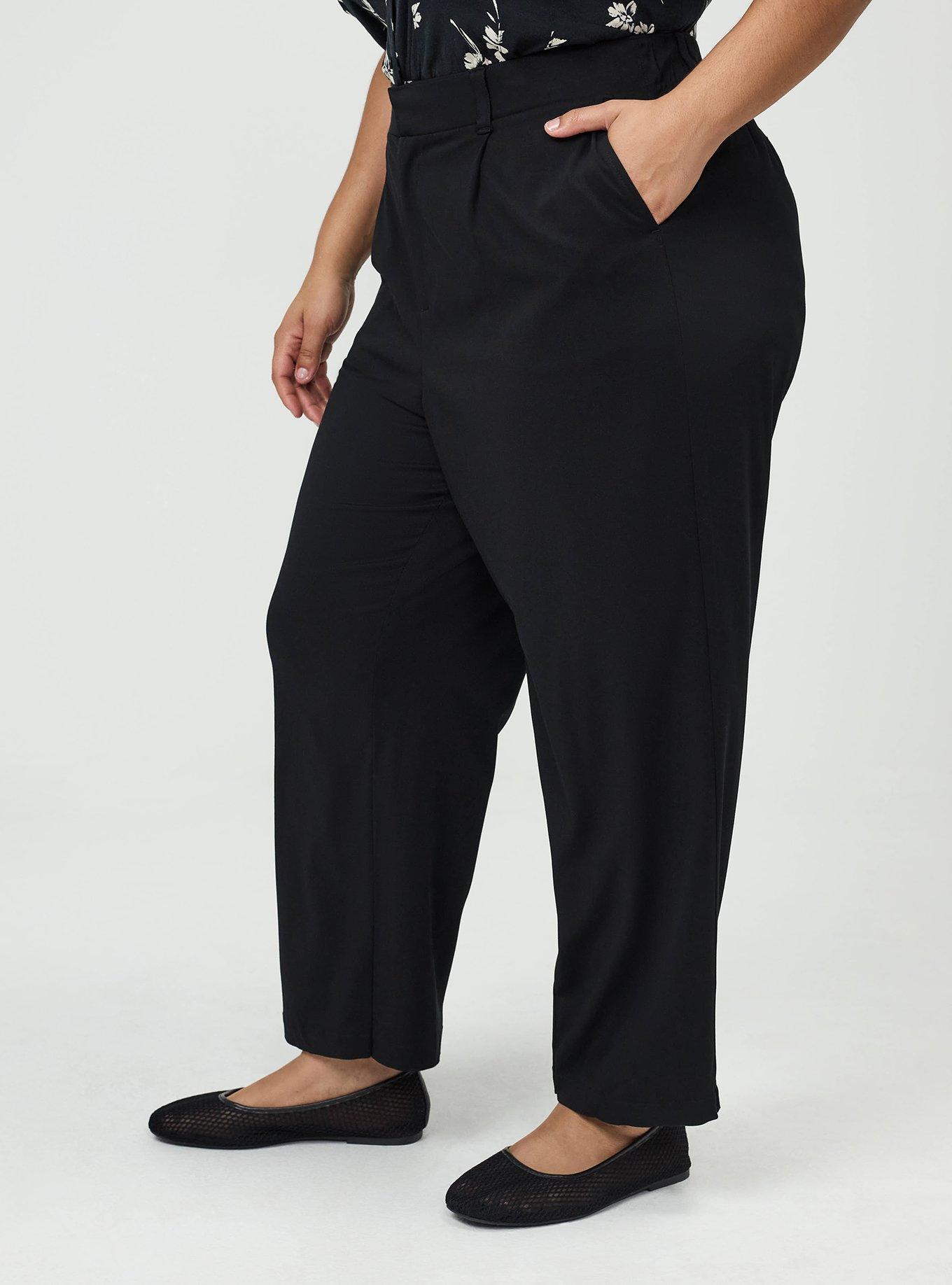 Trouser Straight High-Rise Pant, DEEP BLACK, alternate