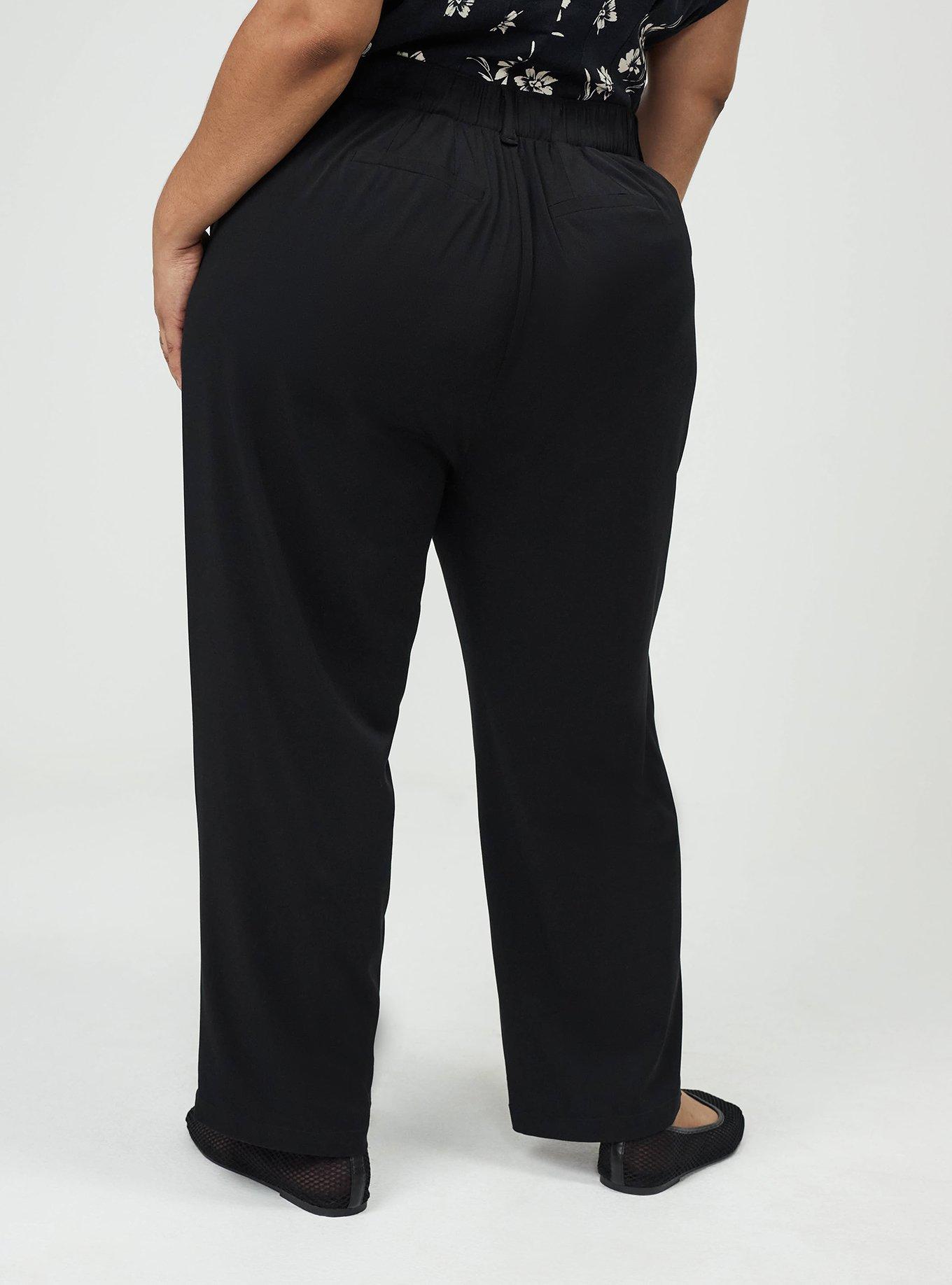 Trouser Straight High-Rise Pant, DEEP BLACK, alternate