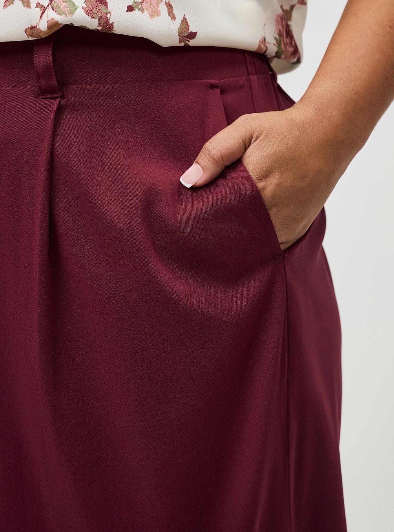 Trouser Straight High-Rise Pant, MAROON BANNER, alternate