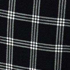 Trouser Straight High-Rise Pant, ISLA PLAID DEEP BLACK, swatch