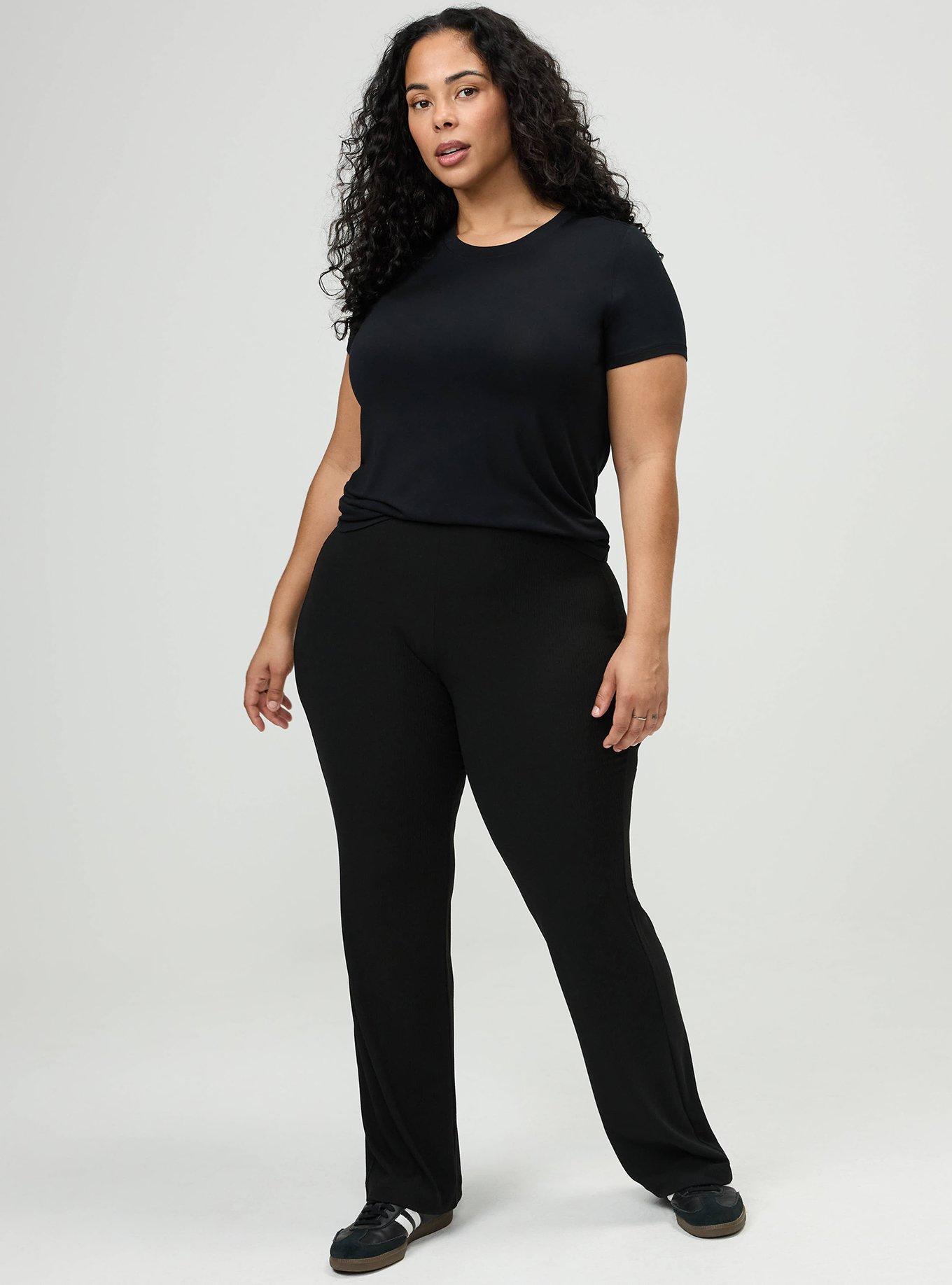 High-Rise Pull On Bootcut Pant, DEEP BLACK, hi-res