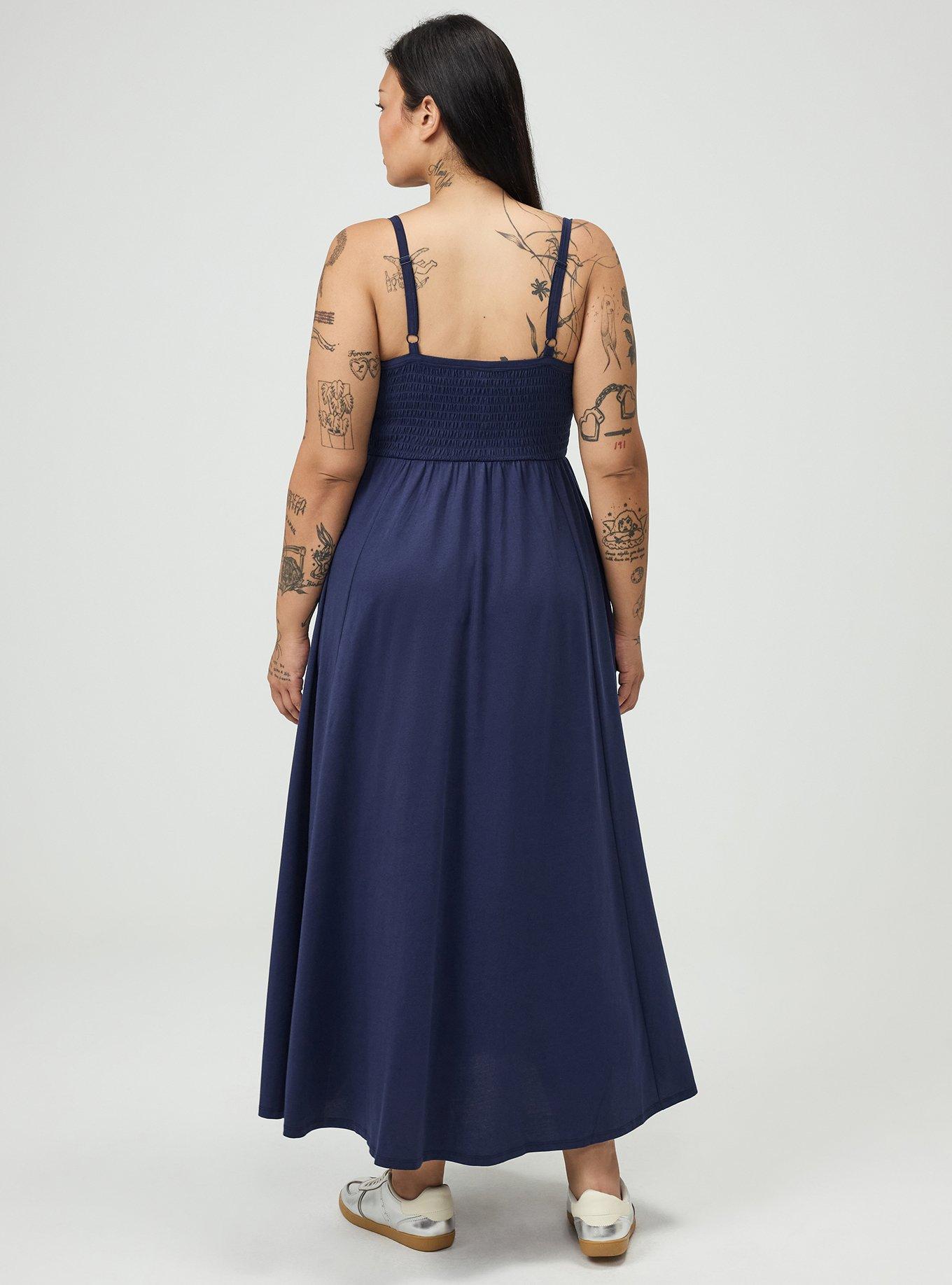 Plus Size - Smocked Bodice Maxi Dress - Torrid