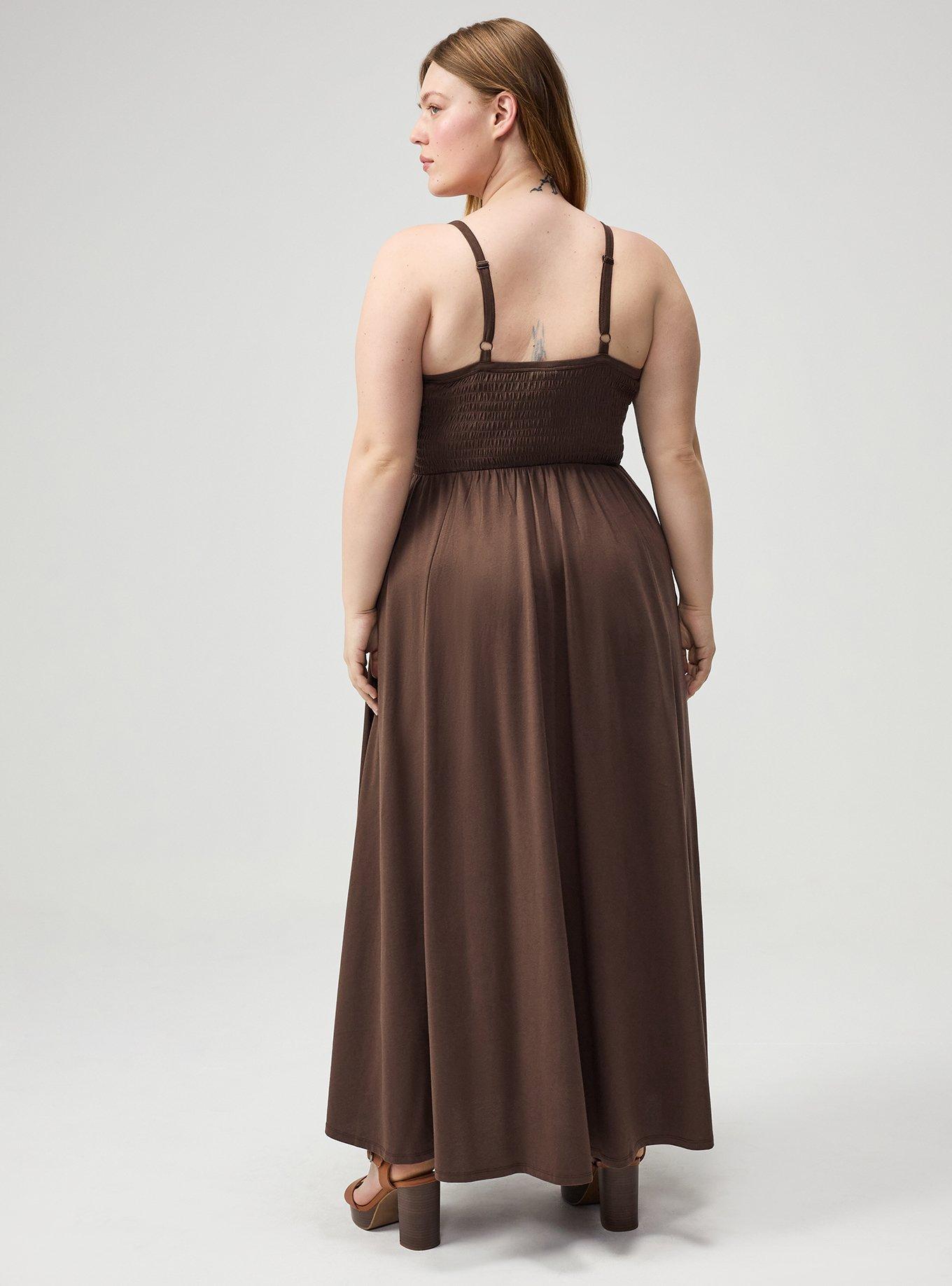 Plus Size Smocked Bodice Maxi Dress, BRACKEN, alternate