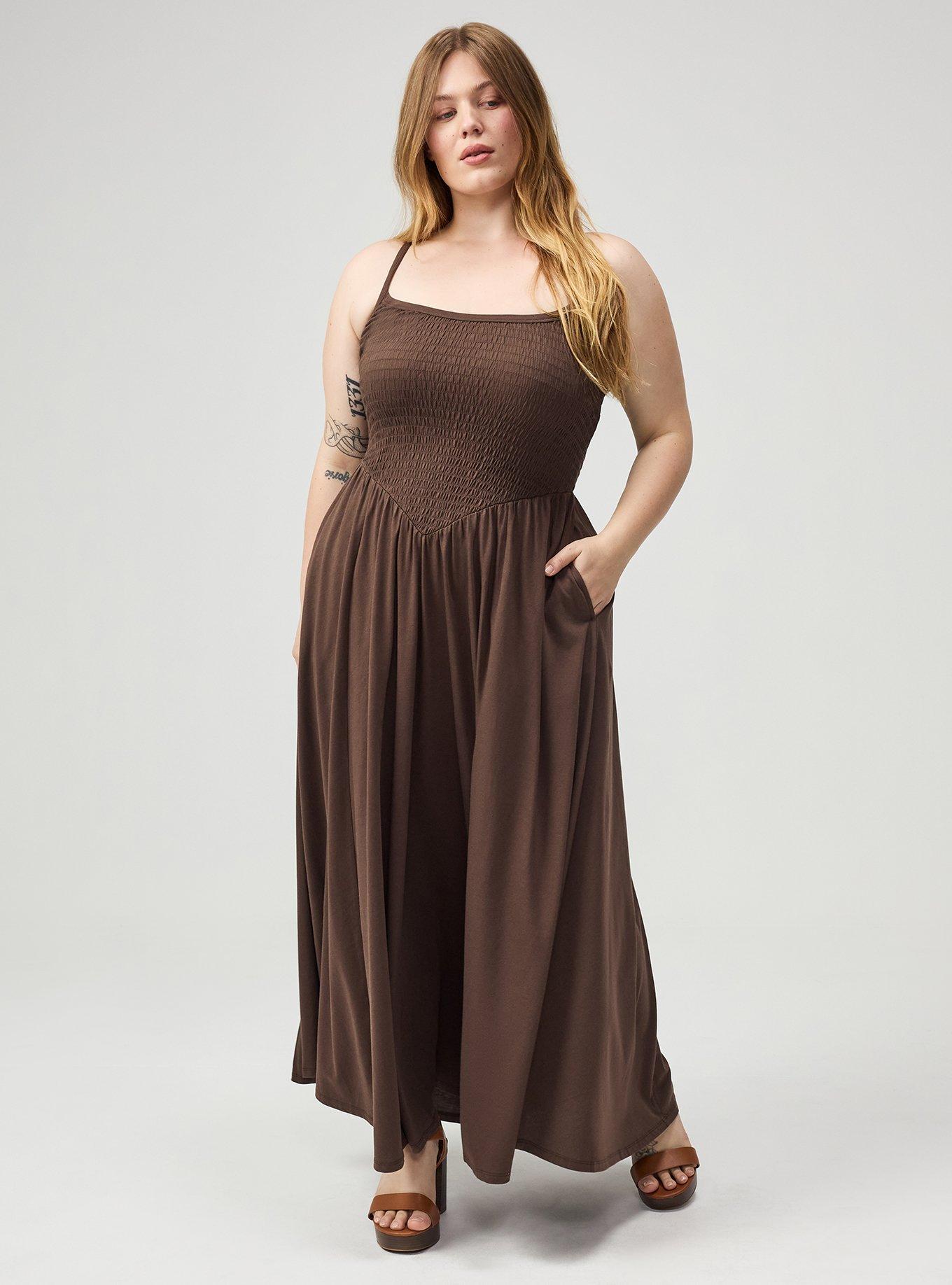 Plus Size Smocked Bodice Maxi Dress, BRACKEN, alternate