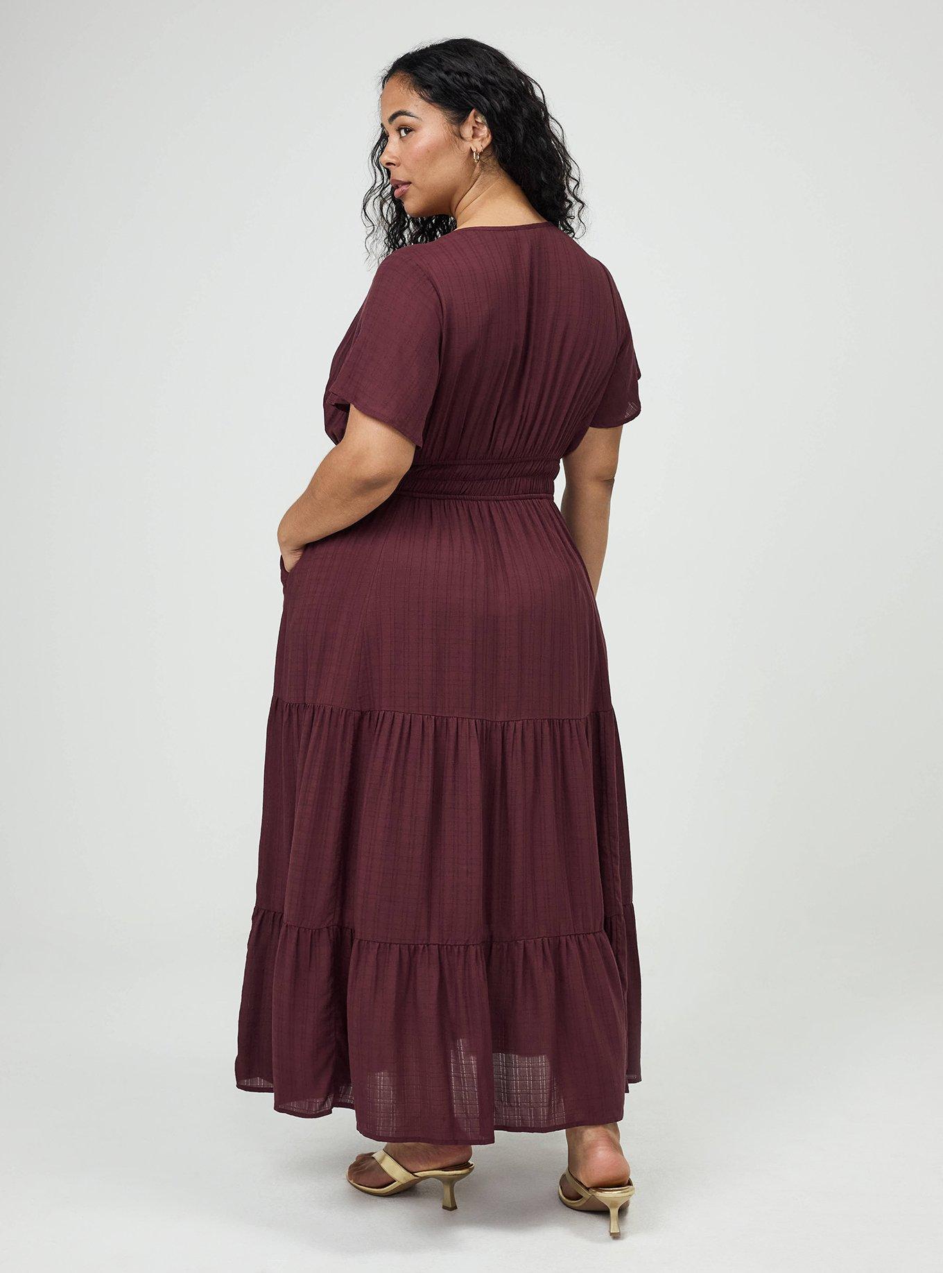 Textured Y-Neck Maxi Dress, SASSAFRAS, alternate