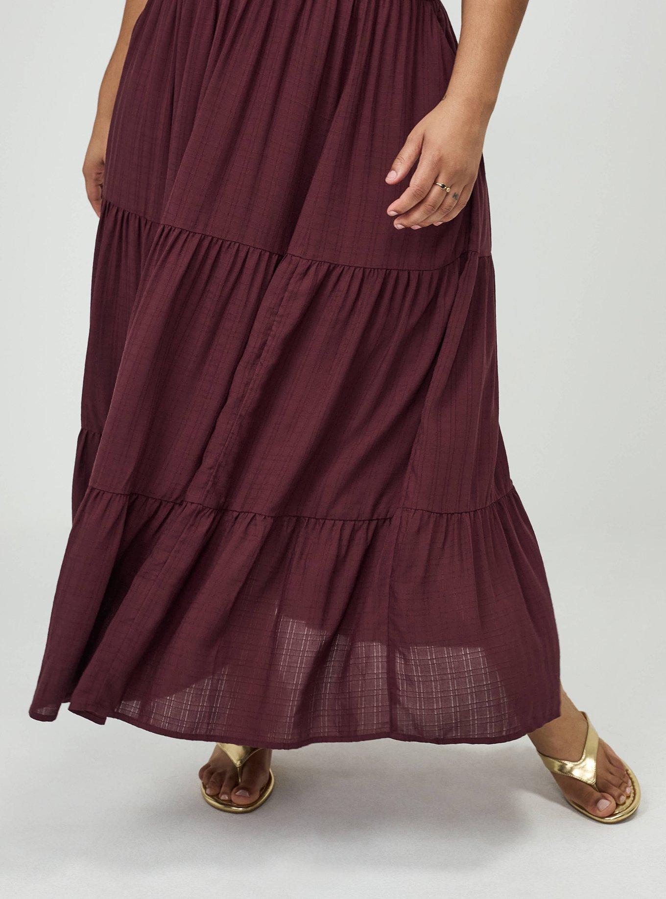 Textured Y-Neck Maxi Dress, SASSAFRAS, alternate