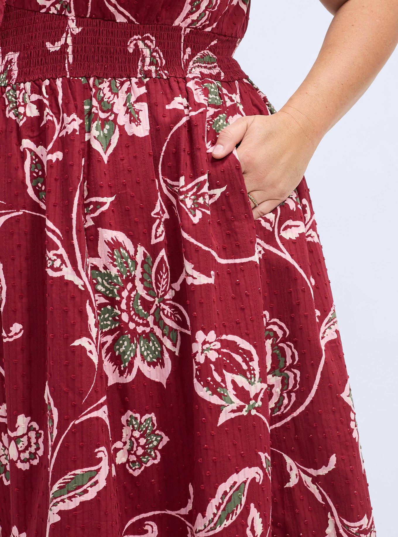 Plus Size Belle Isle Flutter Sleeve Maxi Dress, LISHA PAISLEY BURGUNDY, alternate