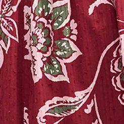 Plus Size Belle Isle Flutter Sleeve Maxi Dress, LISHA PAISLEY BURGUNDY, swatch