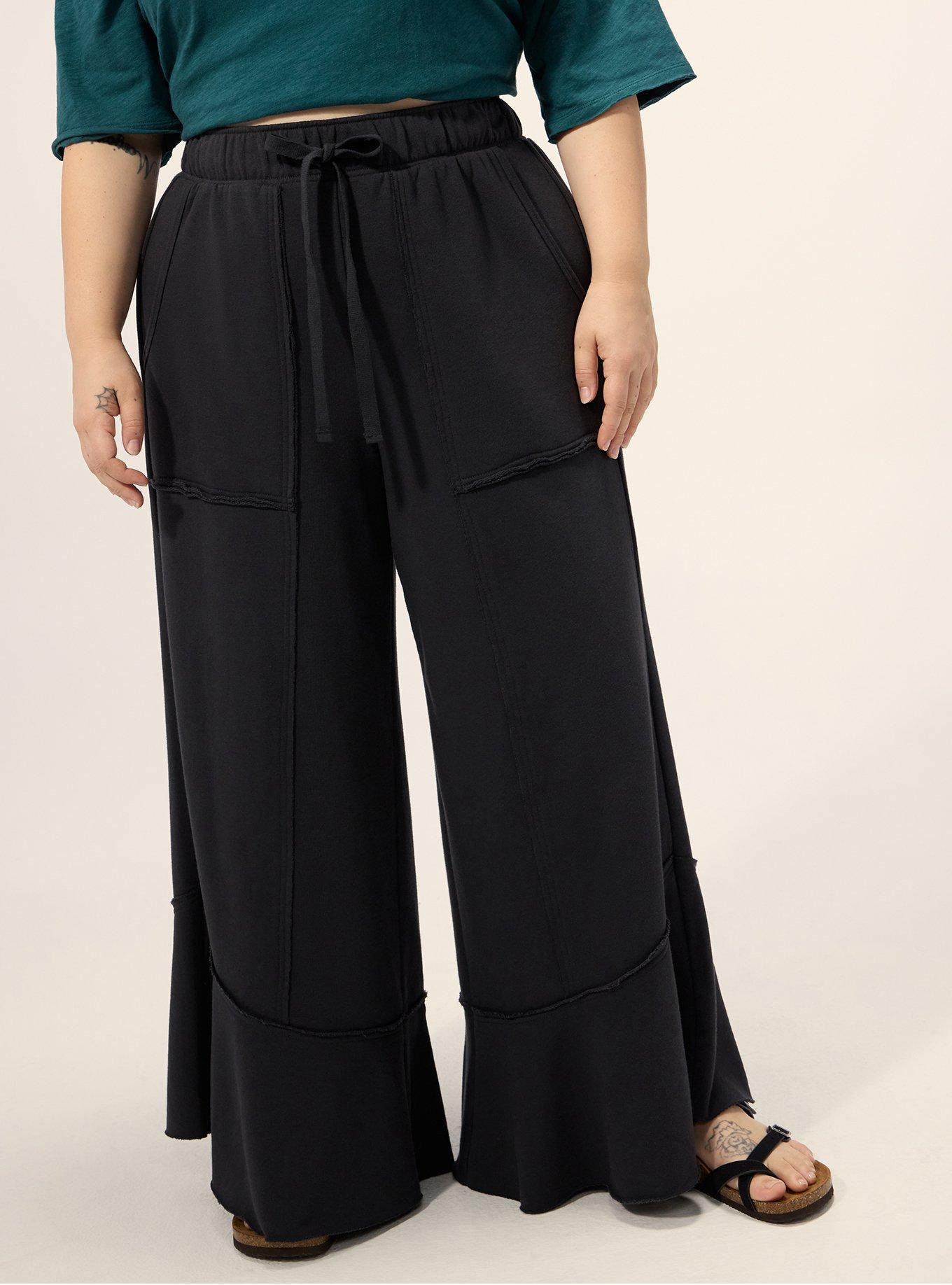 Festi Wide Leg French Terry Pant, PHANTOM, alternate