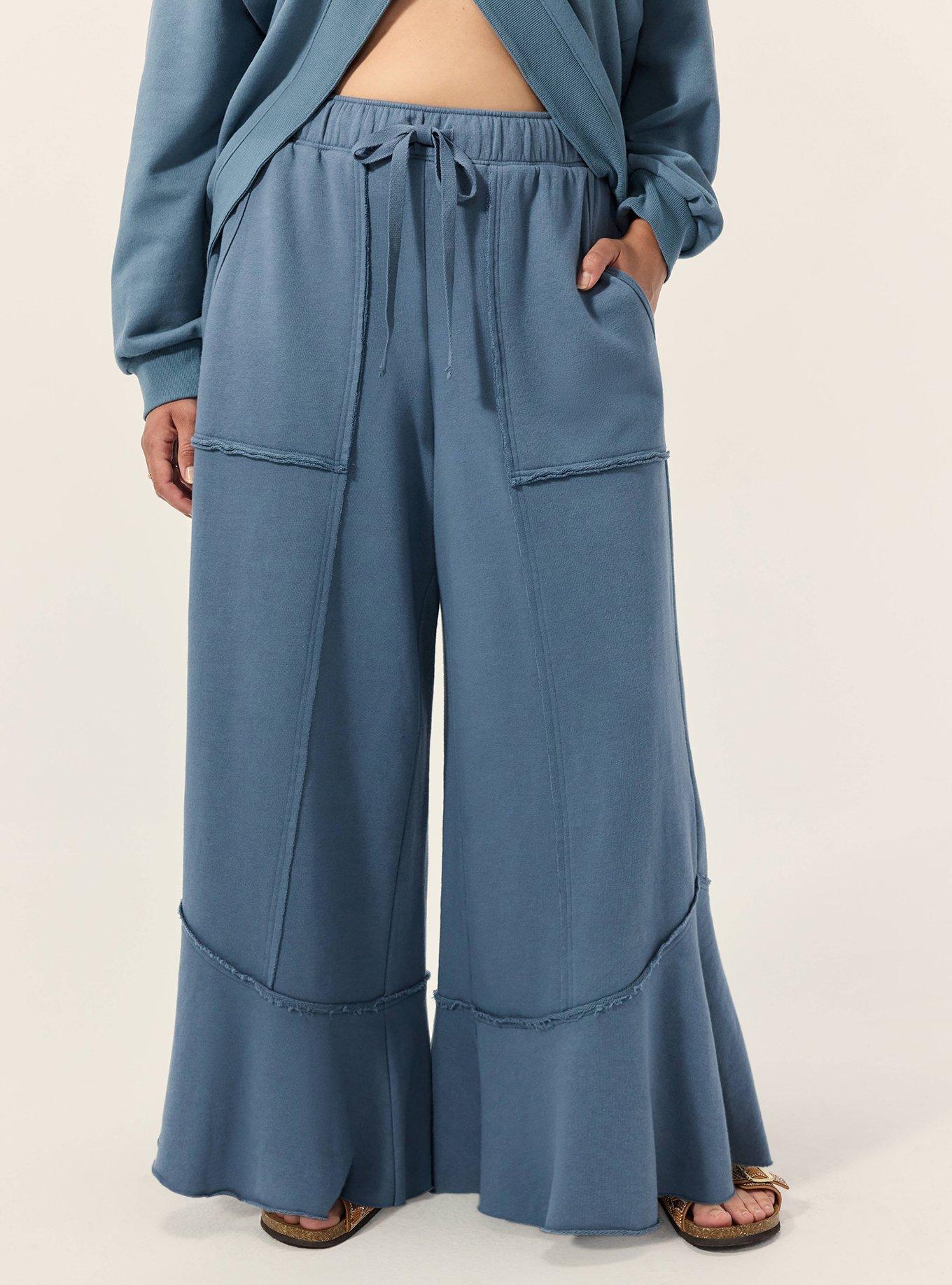 Festi Wide Leg French Terry Pant, BLUE MIRAGE, alternate