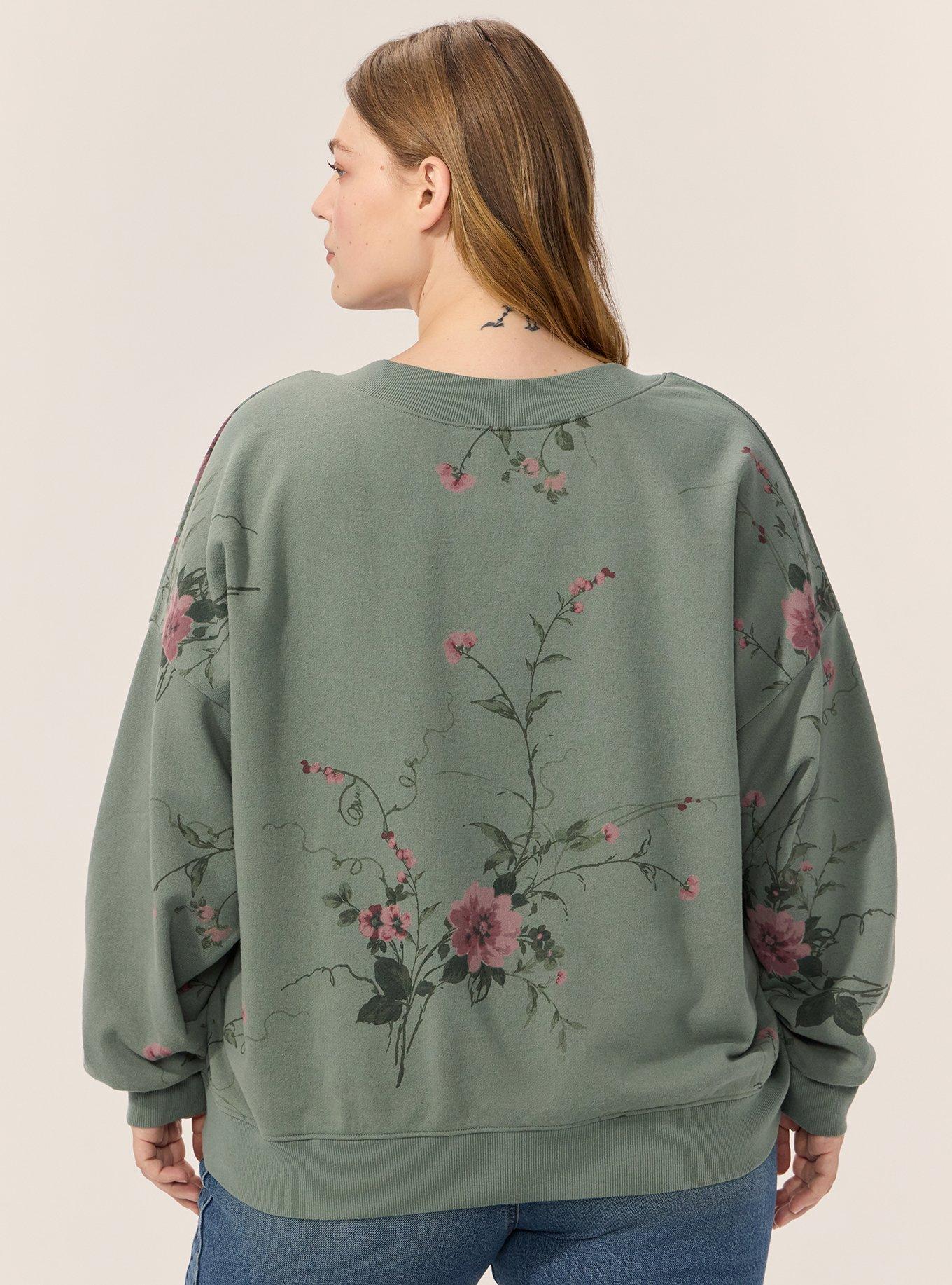 Festi Reversible Sweatshirt, VINES FLORAL GREEN, alternate