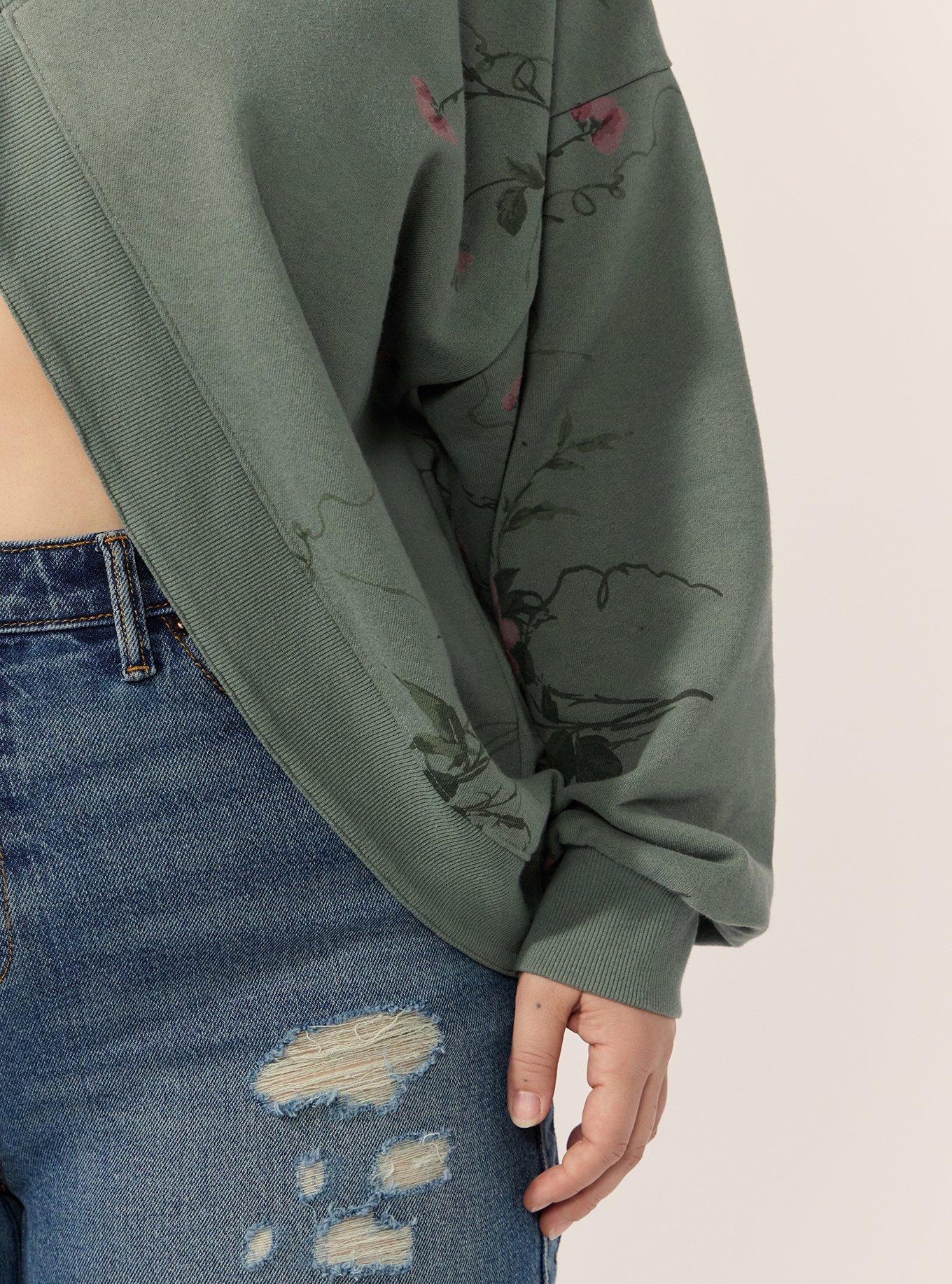 Festi Reversible Sweatshirt, VINES FLORAL GREEN, alternate